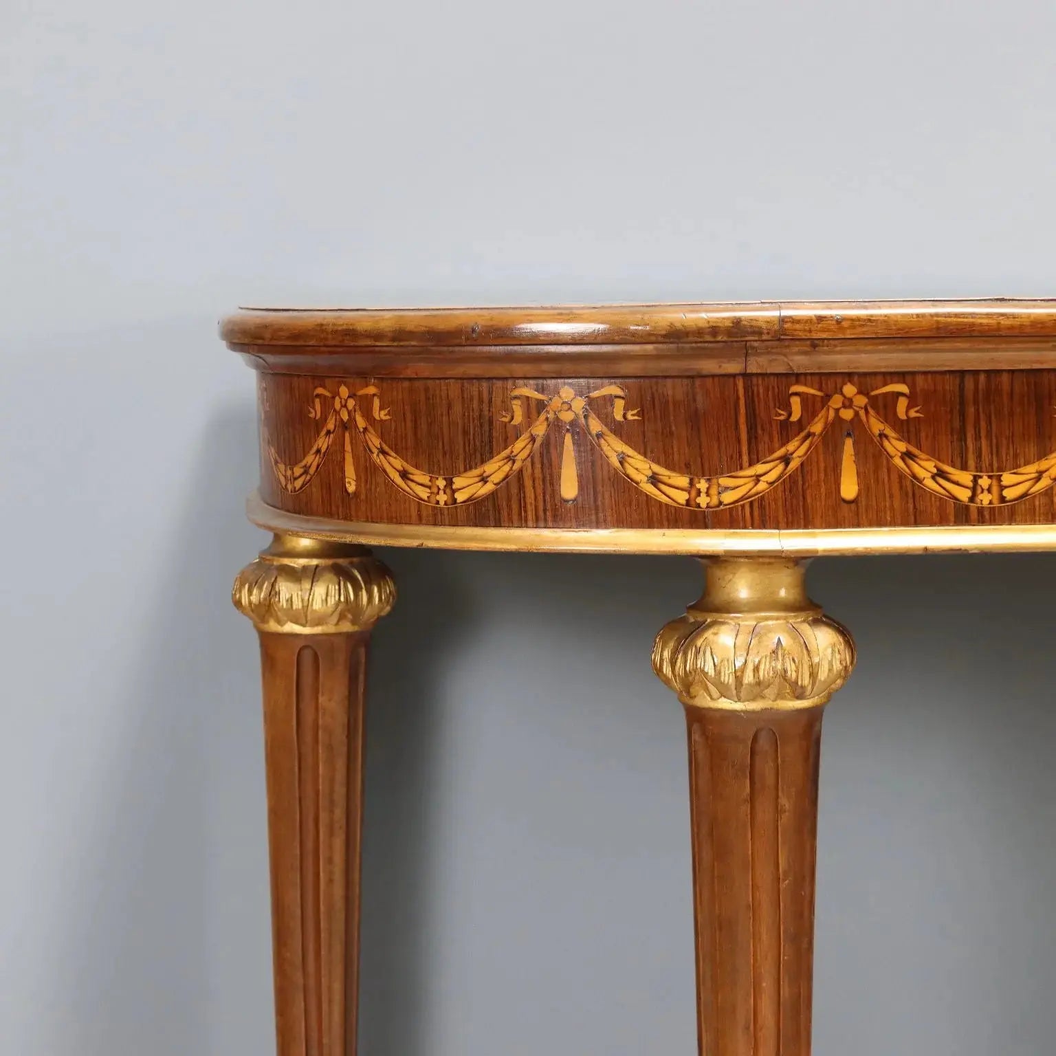 Antique Console Neoclassical Style Walnut Maple Italy XX Century - Italy, Early XX Century | Antiques | Consoles