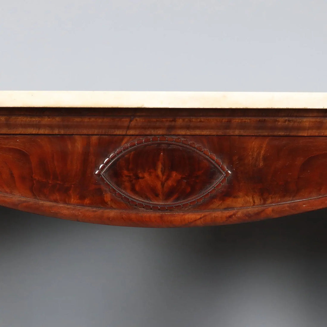 Antique Empire Console White Marble Mahogany XIX Century