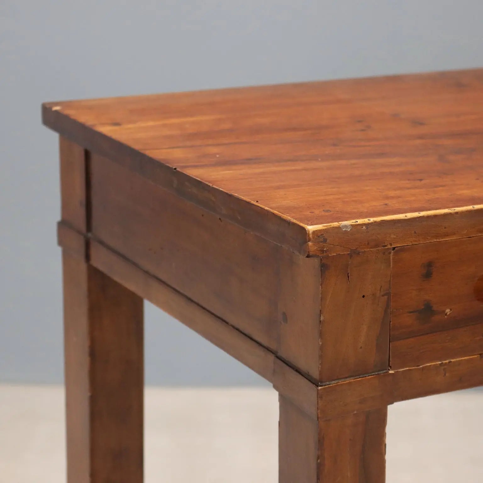 Antique Empire Console Walnut with Drawer Italy XIX Century