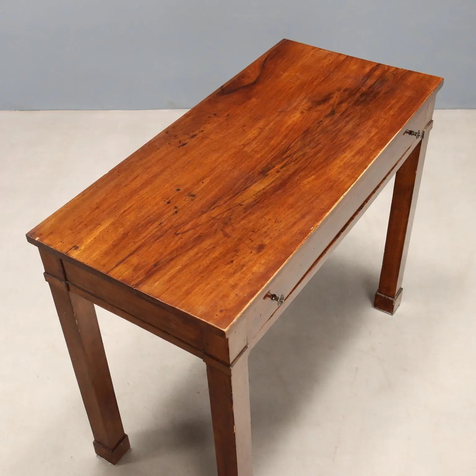 Antique Empire Console Walnut with Drawer Italy XIX Century
