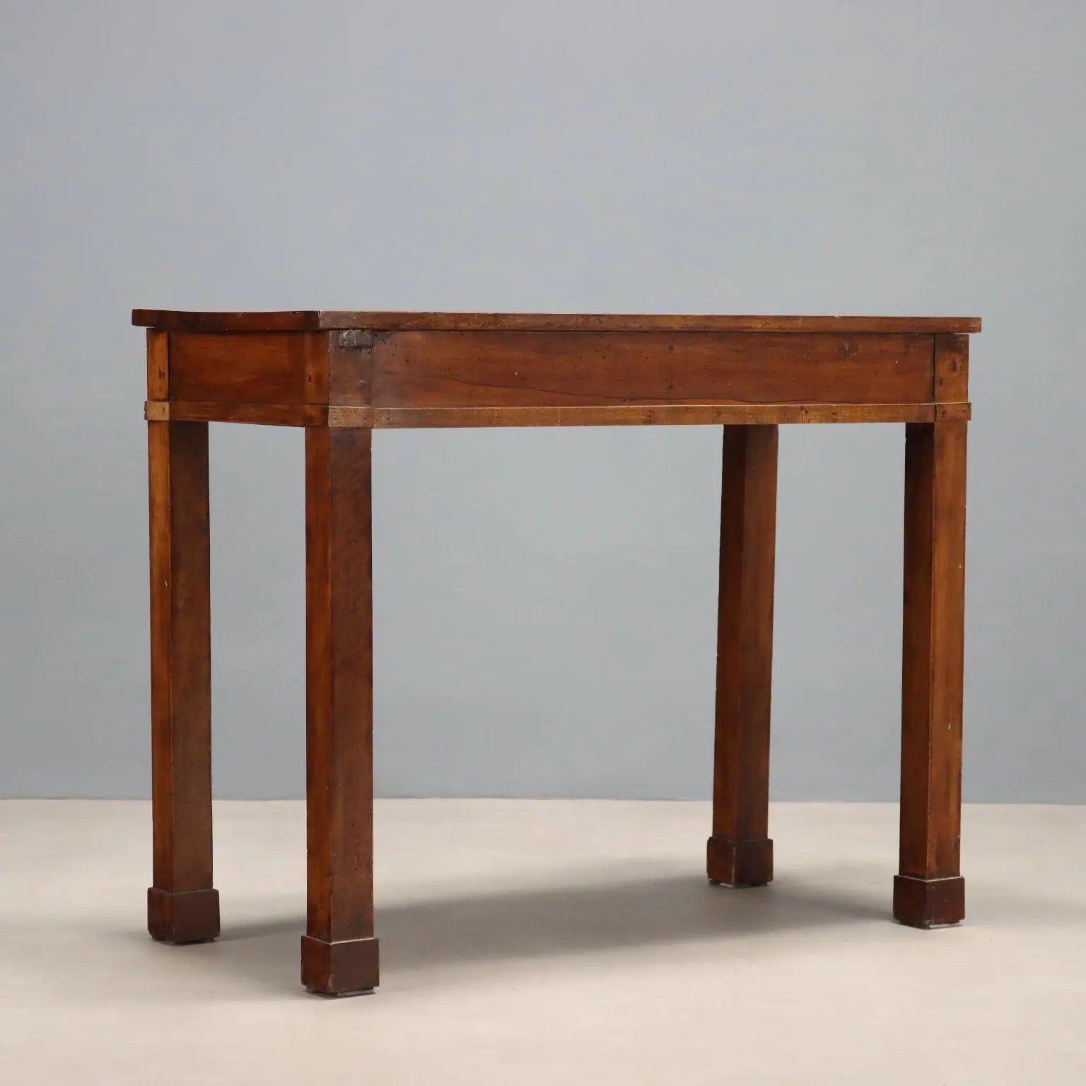 Antique Empire Console Walnut with Drawer Italy XIX Century