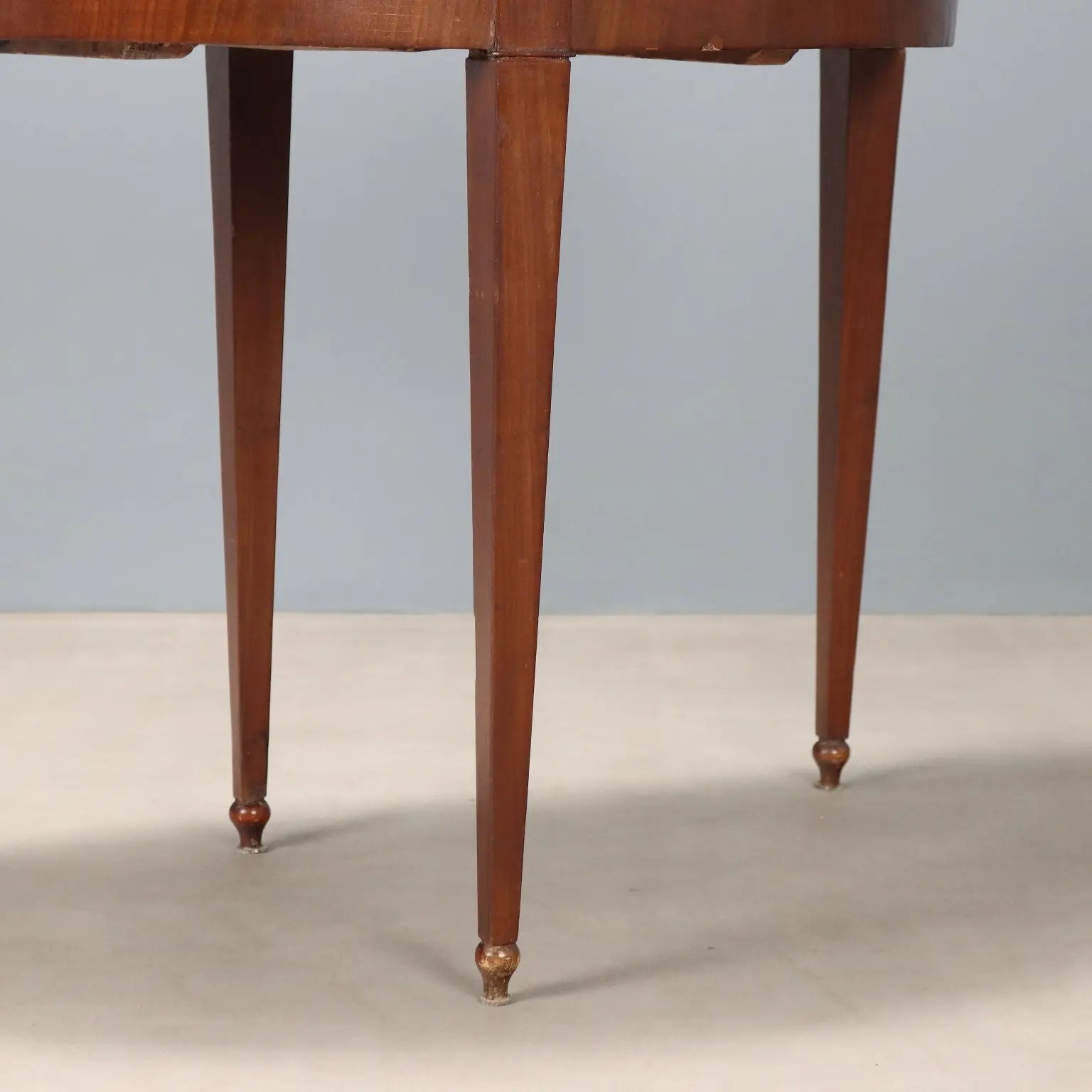 Antique Half-Moon Console Mahogany Openable Top XIX Century