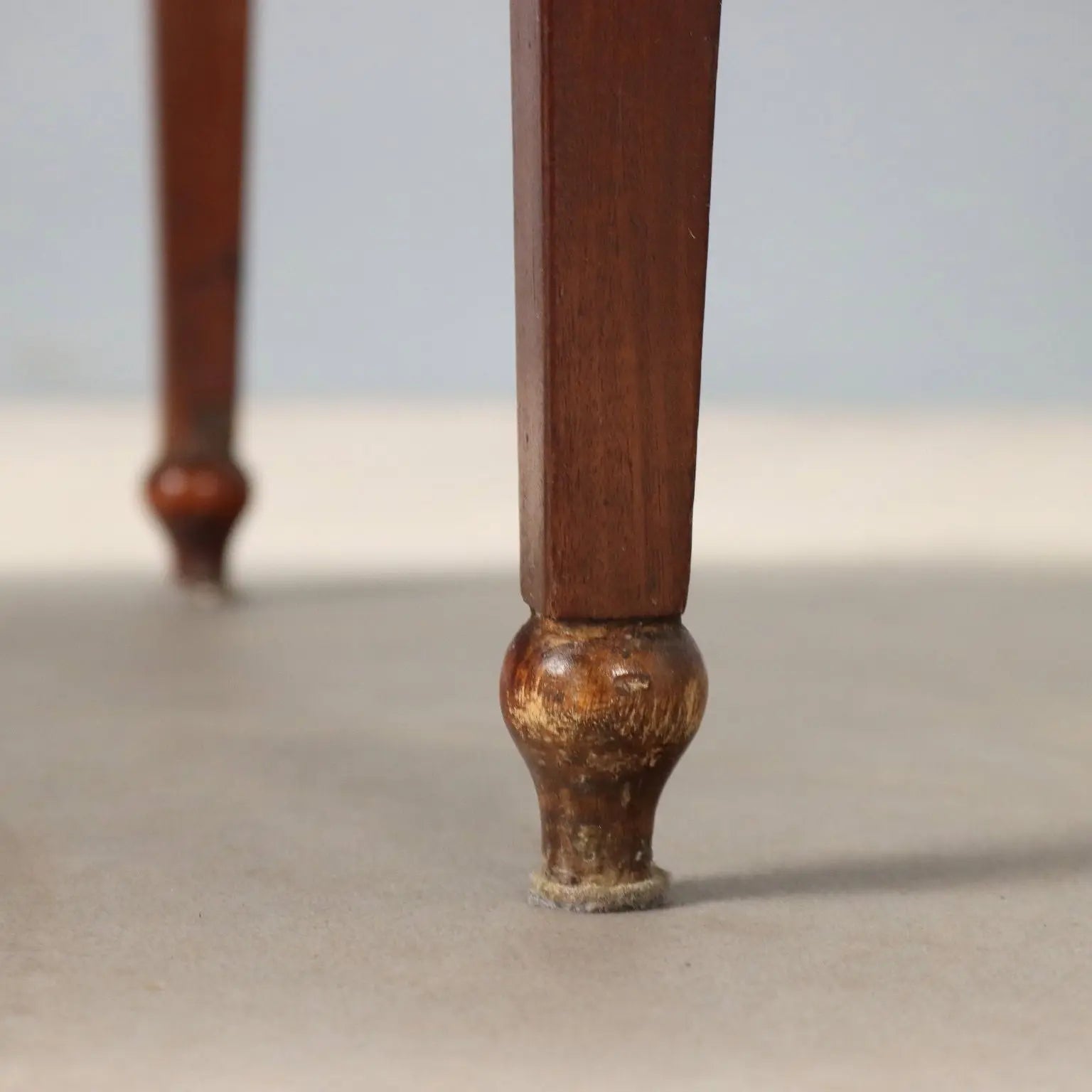 Antique Half-Moon Console Mahogany Openable Top XIX Century