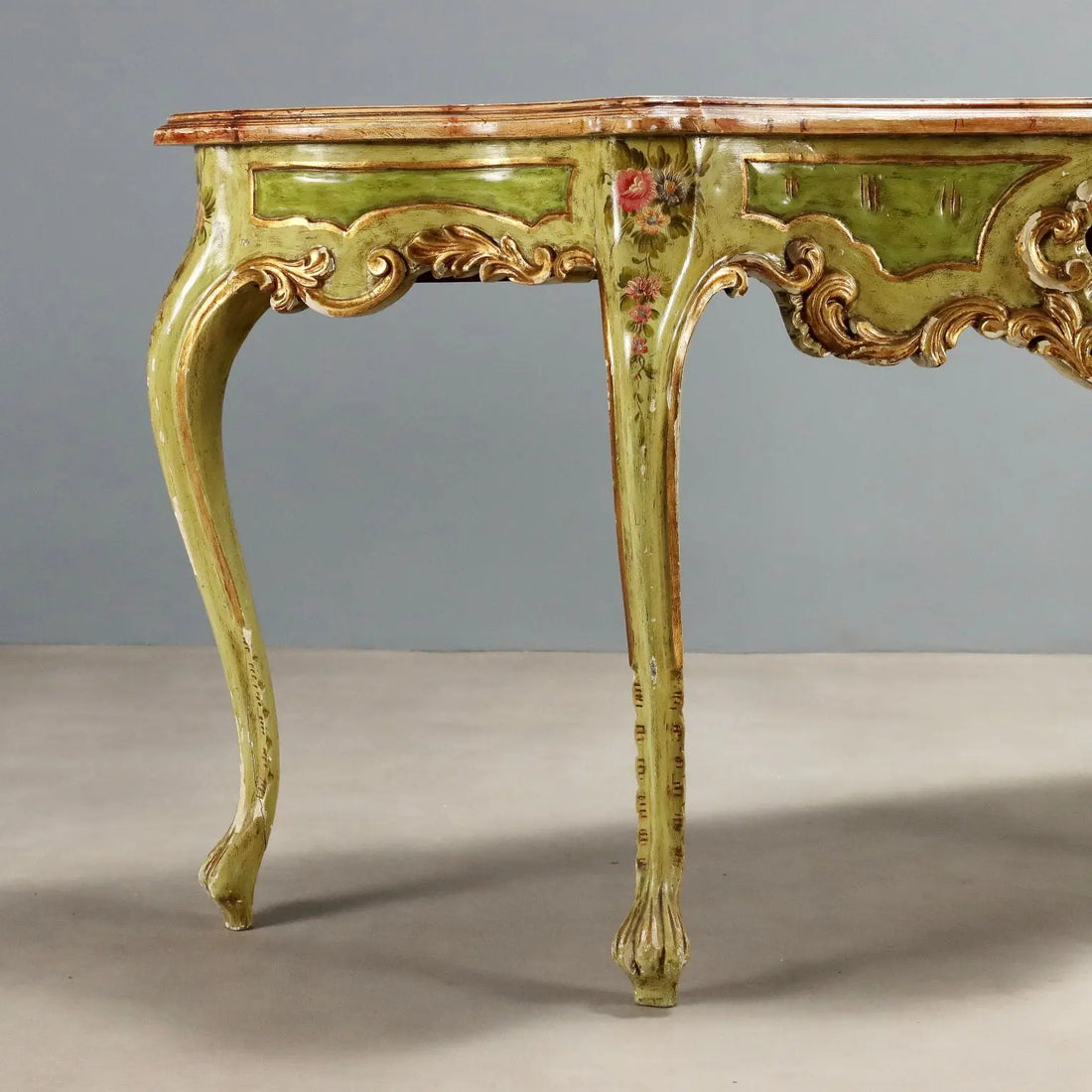Antique Console Venetian Baroque Style Wood Italy XX Century