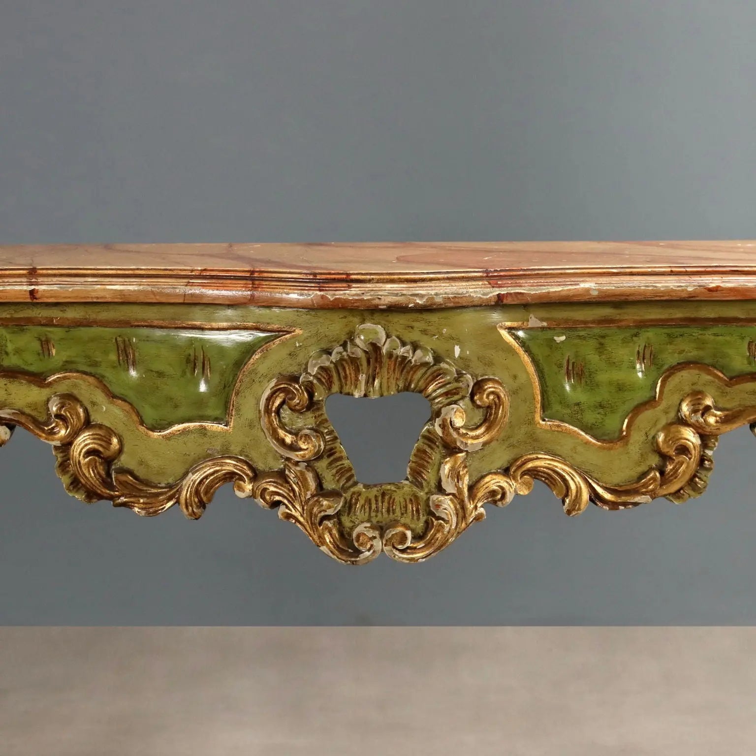 Antique Console Venetian Baroque Style Wood Italy XX Century