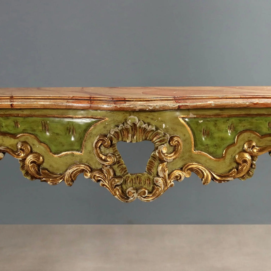 Antique Console Venetian Baroque Style Wood Italy XX Century