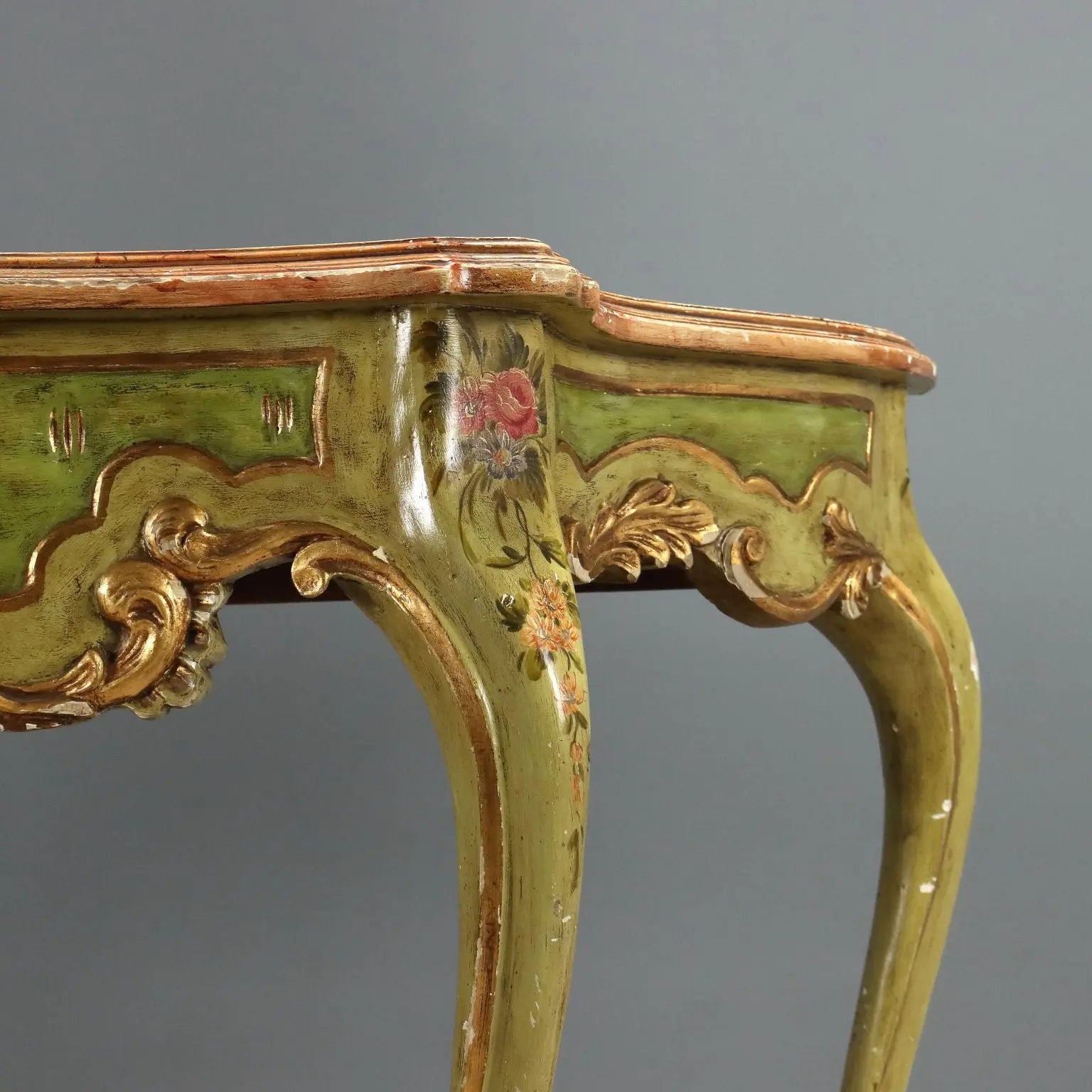 Antique Console Venetian Baroque Style Wood Italy XX Century