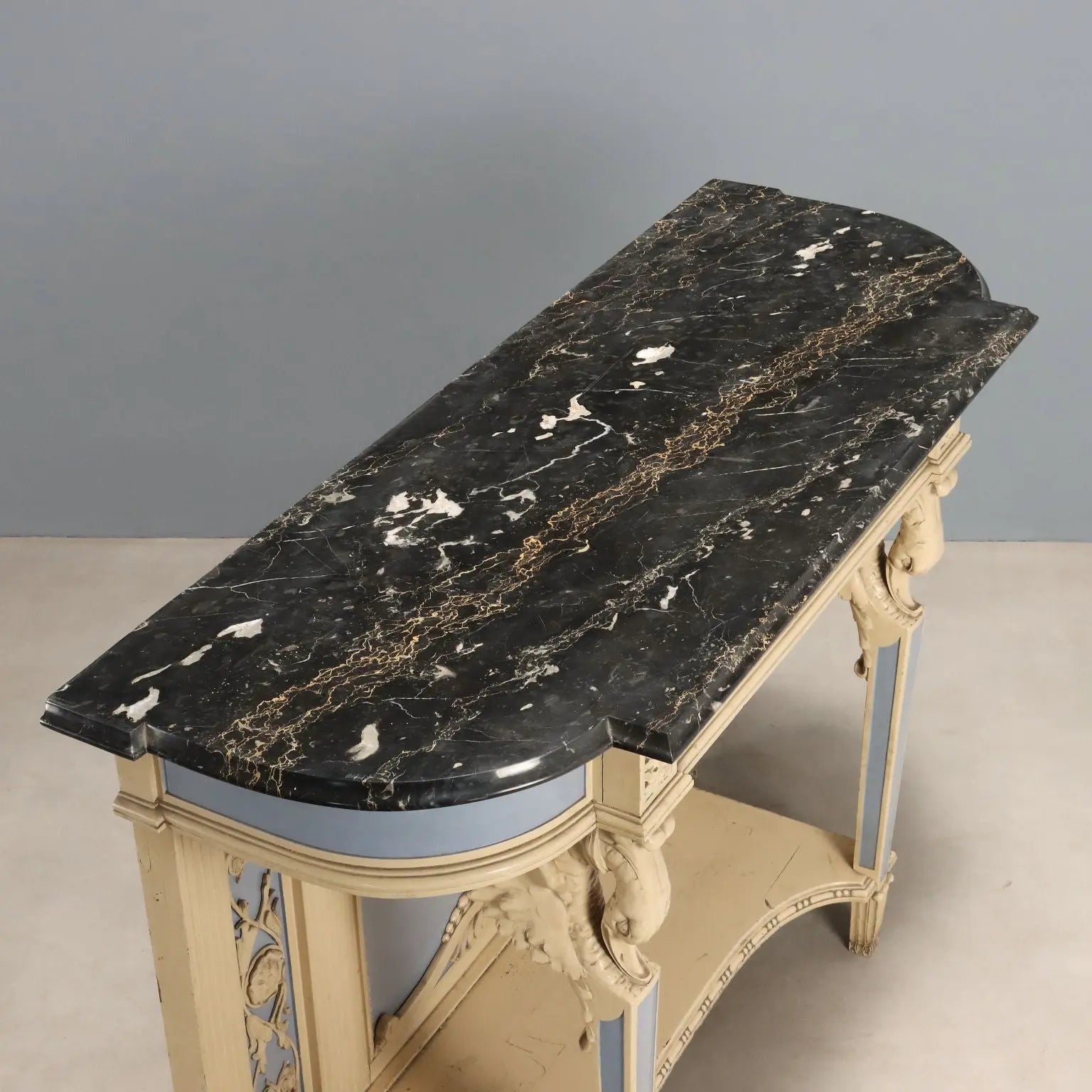 Antique Console Neoclassical Style Carved Wood XIX Century