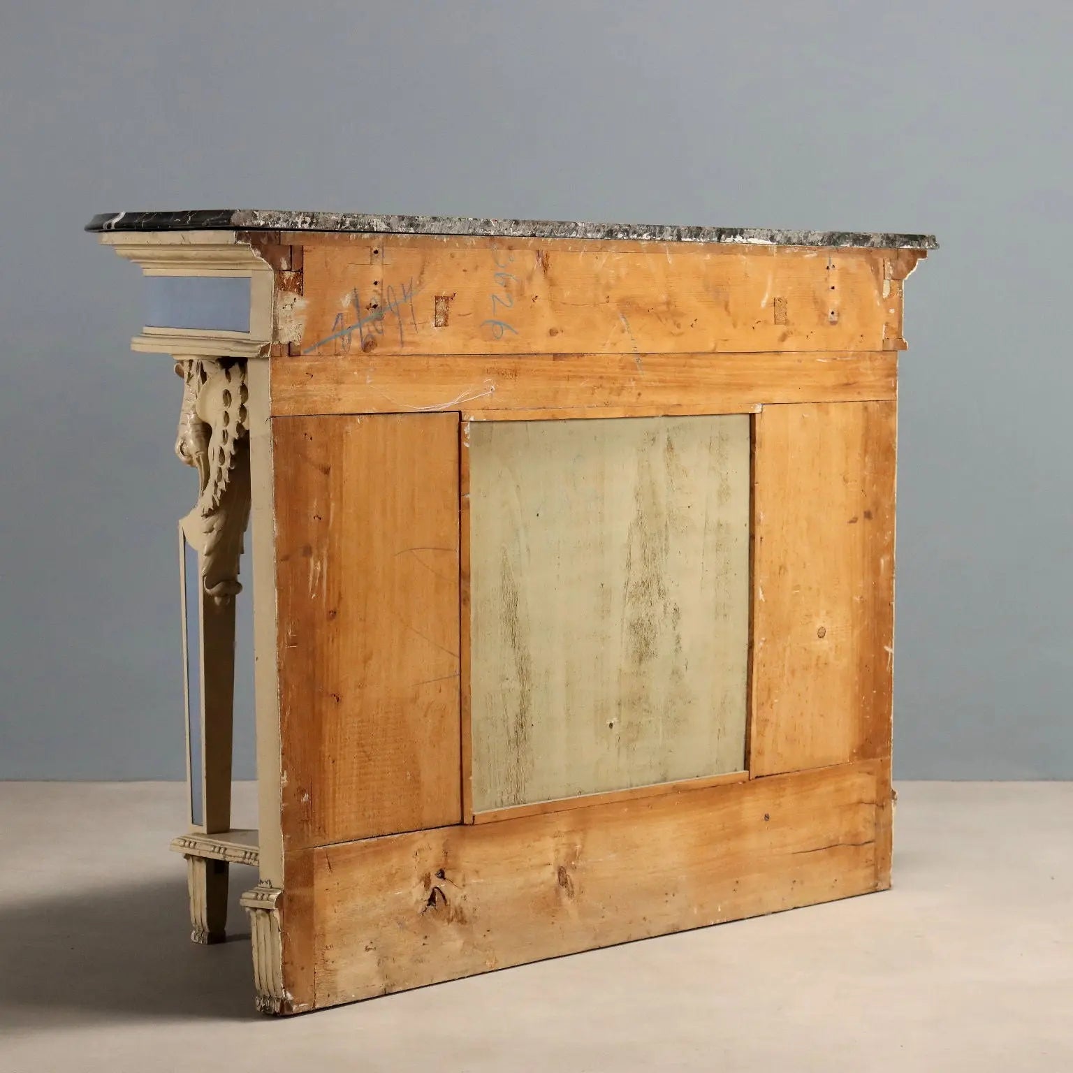 Antique Console Neoclassical Style Carved Wood XIX Century