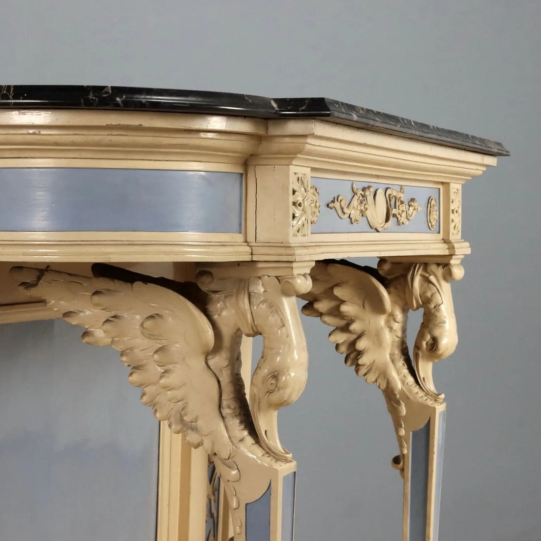 Antique Console Neoclassical Style Carved Wood XIX Century