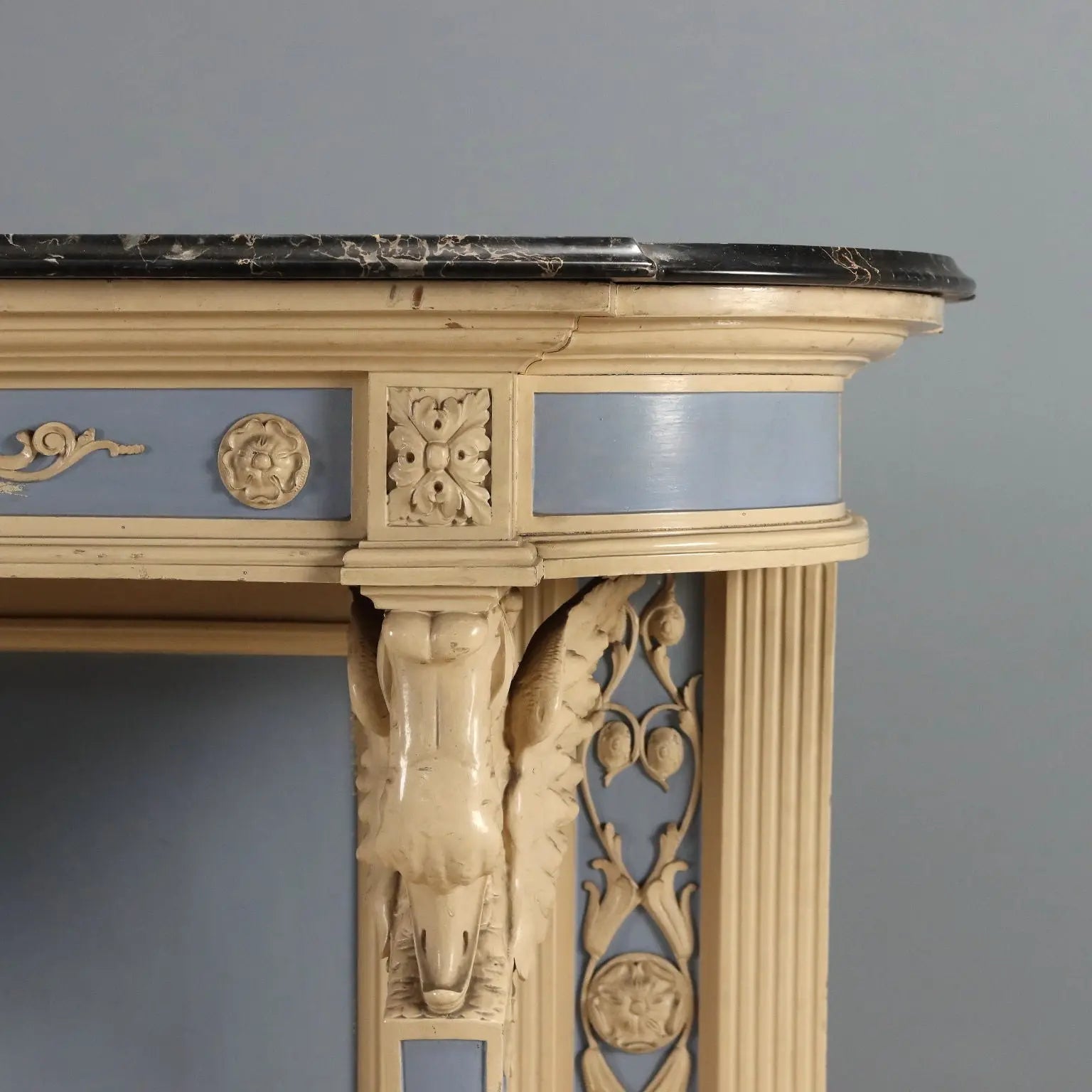 Antique Console Neoclassical Style Carved Wood XIX Century