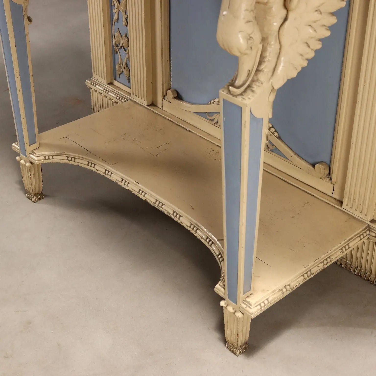 Antique Console Neoclassical Style Carved Wood XIX Century