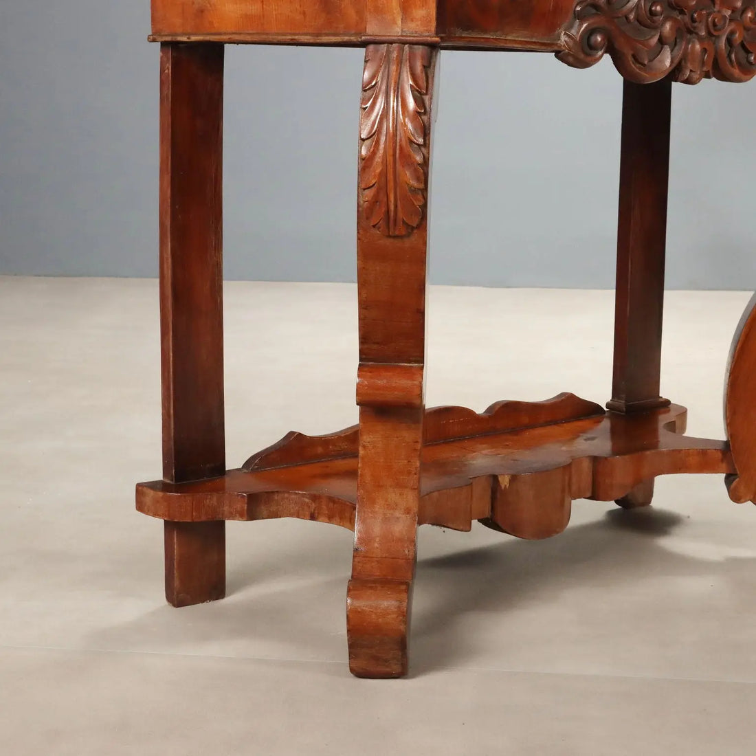 Antique Consoles Louis Philippe Mahogany Marble XIX Century