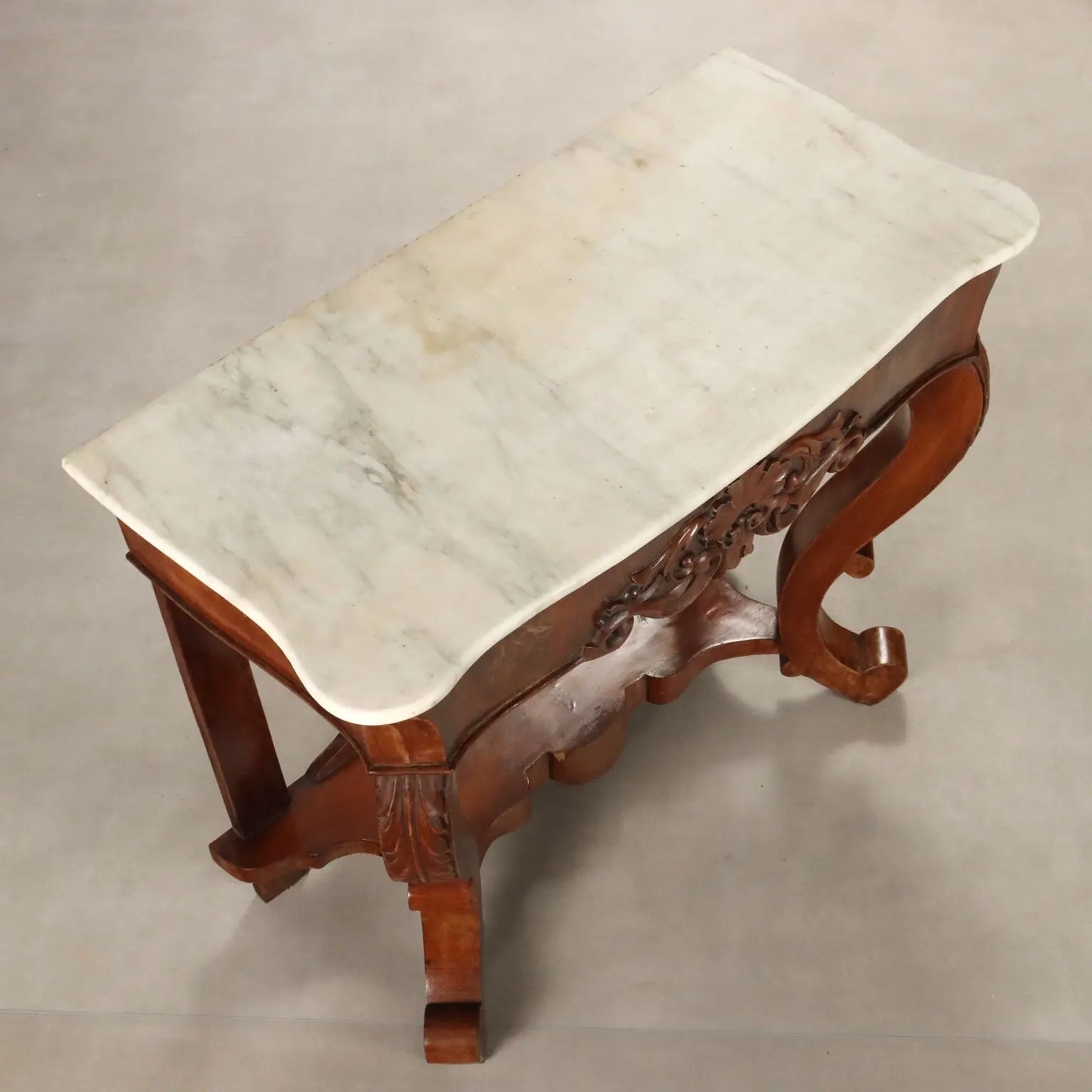 Antique Consoles Louis Philippe Mahogany Marble XIX Century