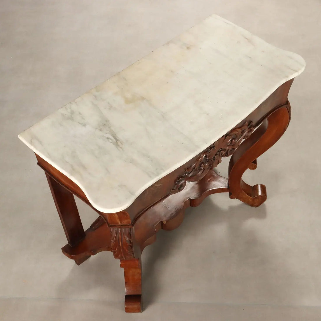 Antique Consoles Louis Philippe Mahogany Marble XIX Century