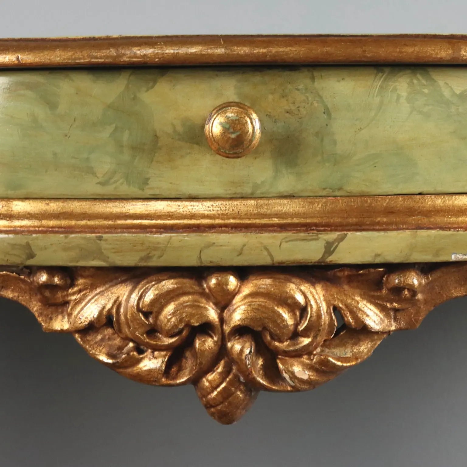 Drop-Leaf Console in Carved Wood, Italy 19th Century