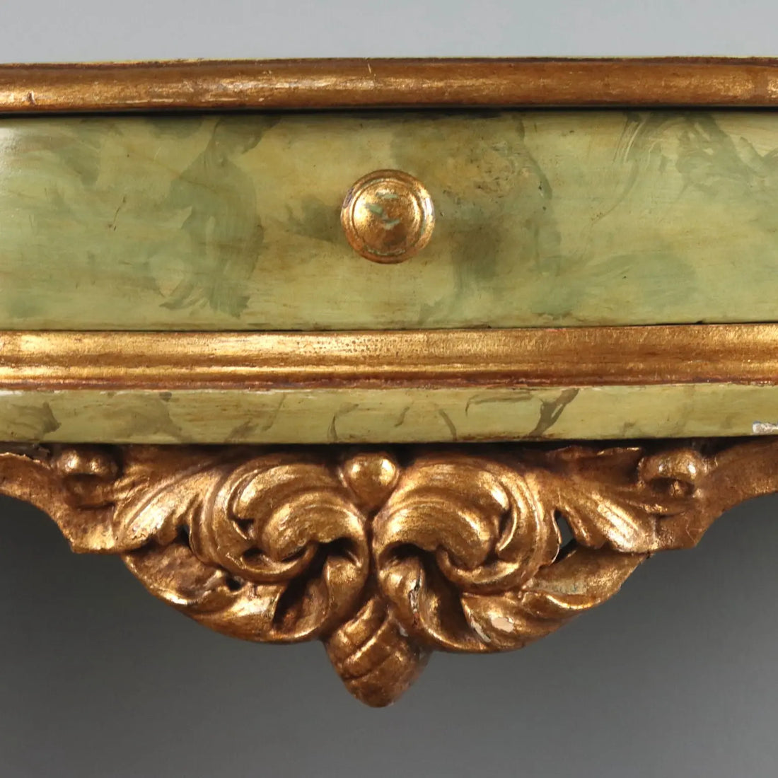 Drop-Leaf Console in Carved Wood, Italy 19th Century