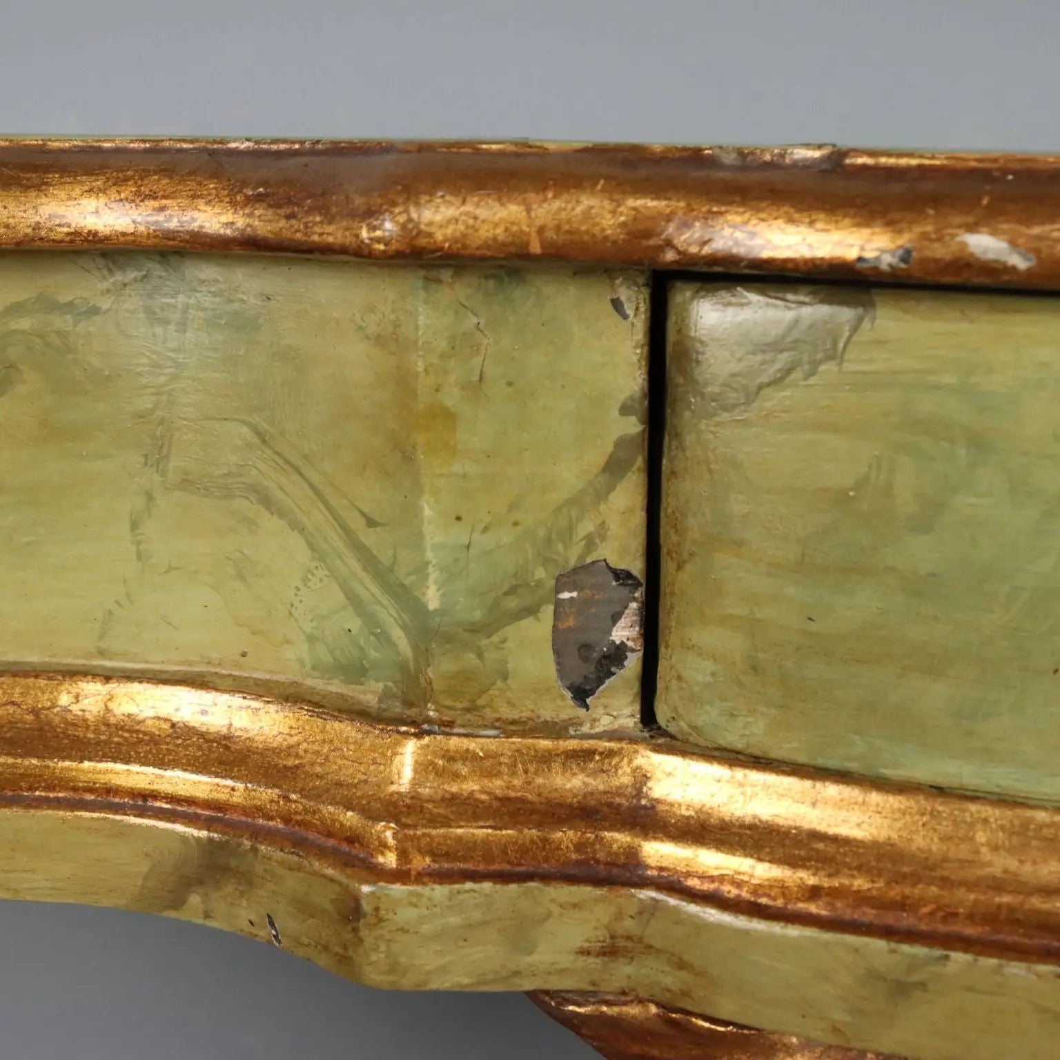 Drop-Leaf Console in Carved Wood, Italy 19th Century