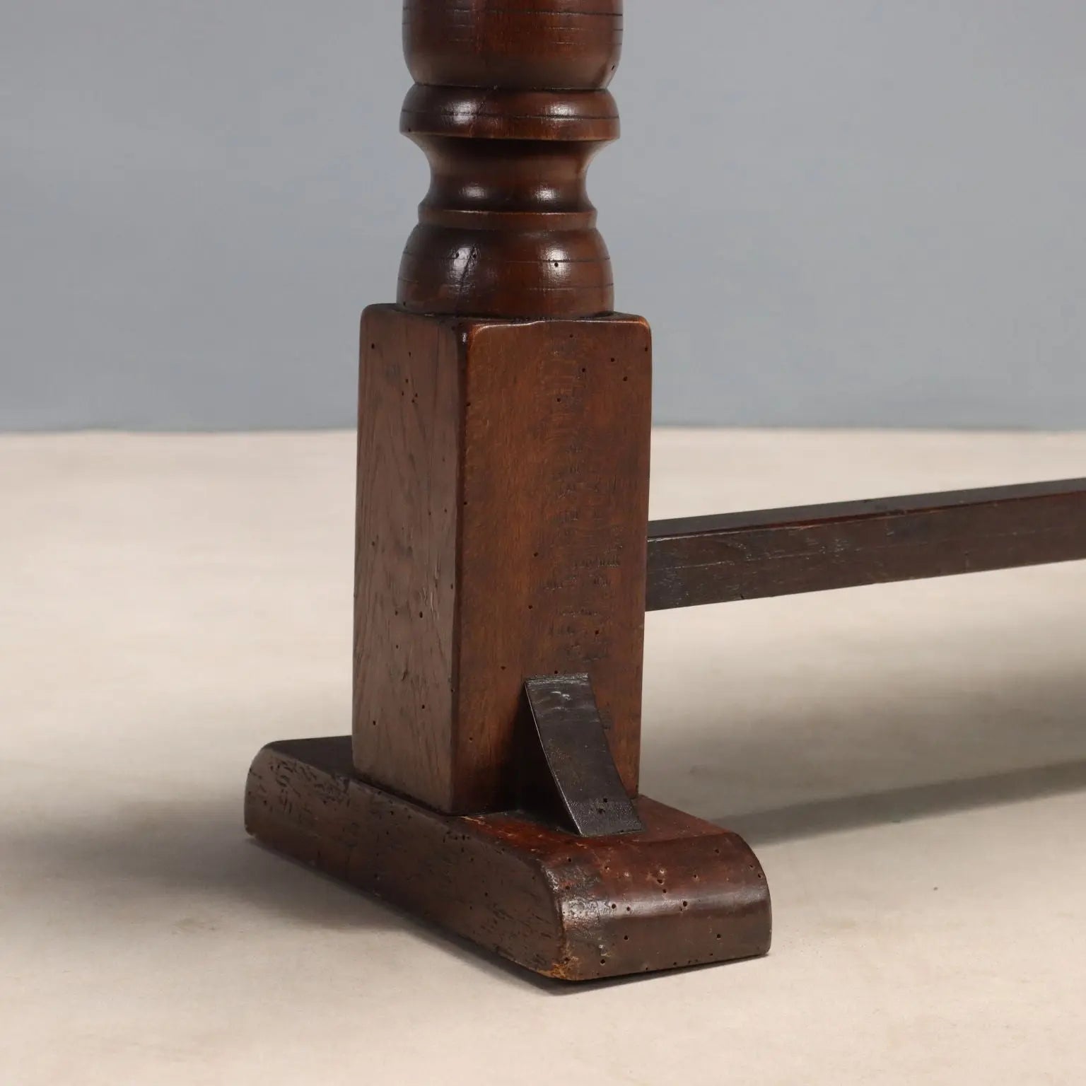 Antique Oak Console Stained Walnut Italy Early 20th Century