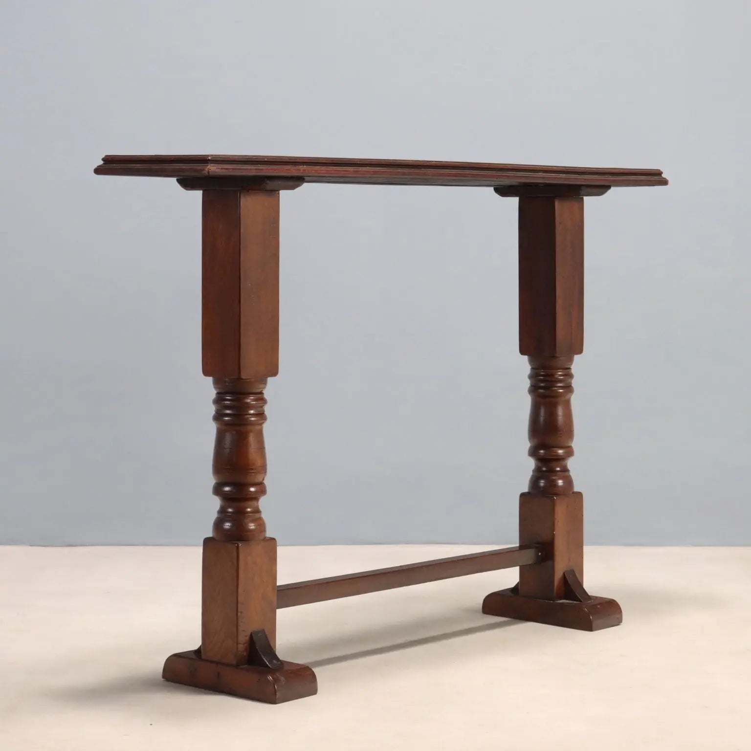 Antique Oak Console Stained Walnut Italy Early 20th Century
