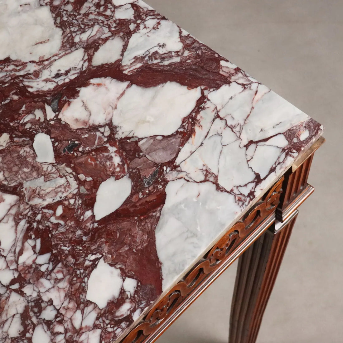 Antique Console Neoclassical Walnut Marble Top XVIII Century