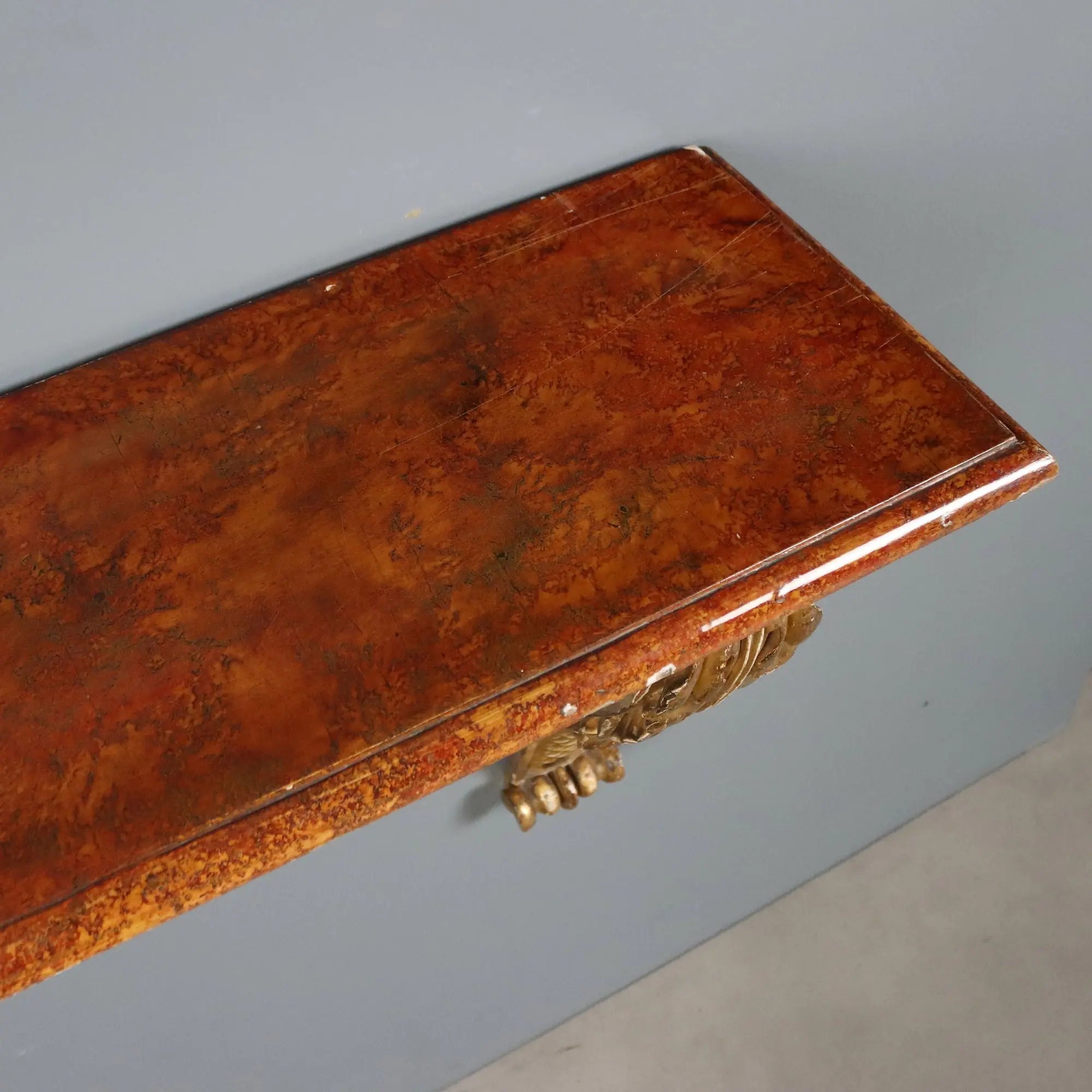Antique Console Carved Gilded Wood Italy XIX Century