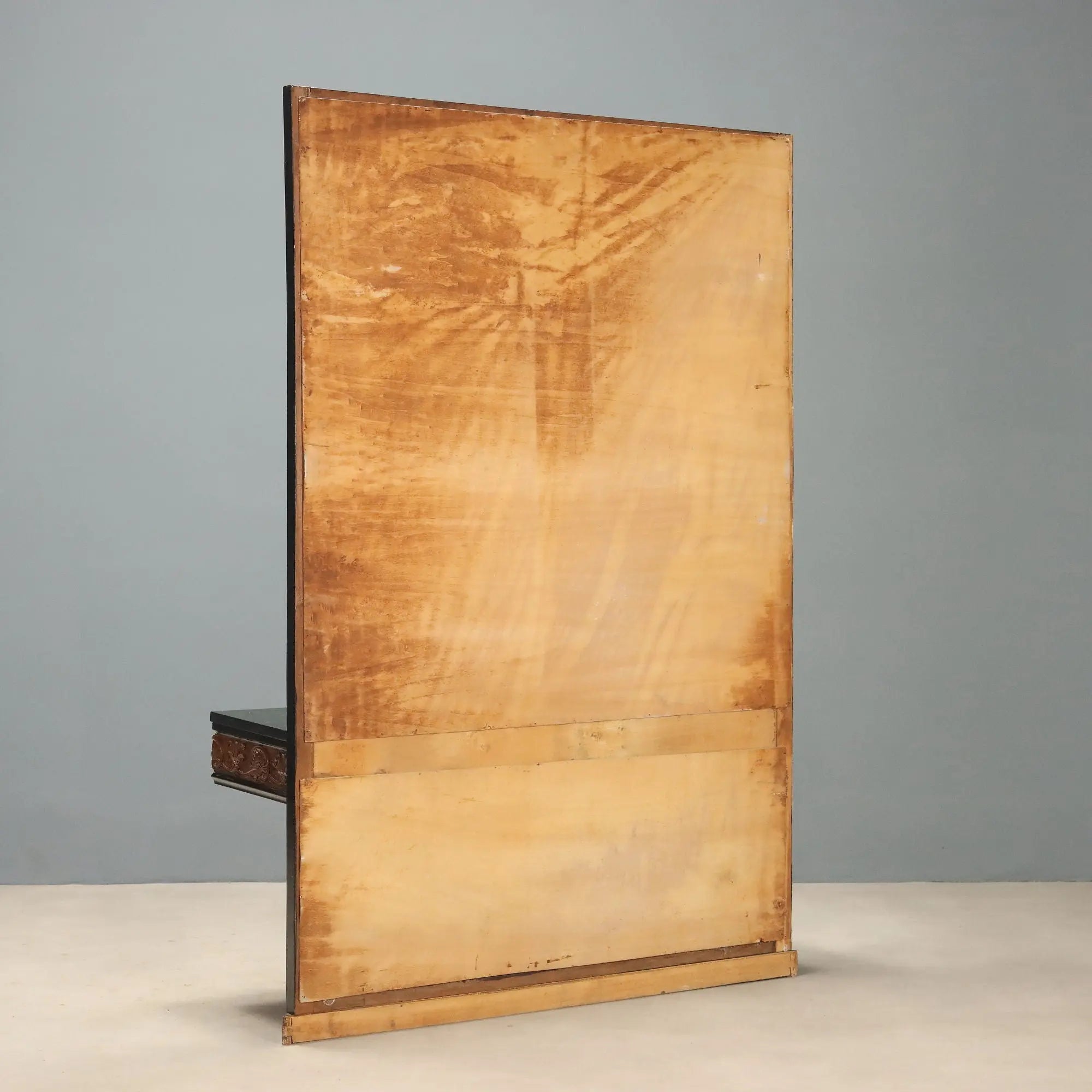 Antique Console with Mirror Walnut Green Marble Italy XX Century