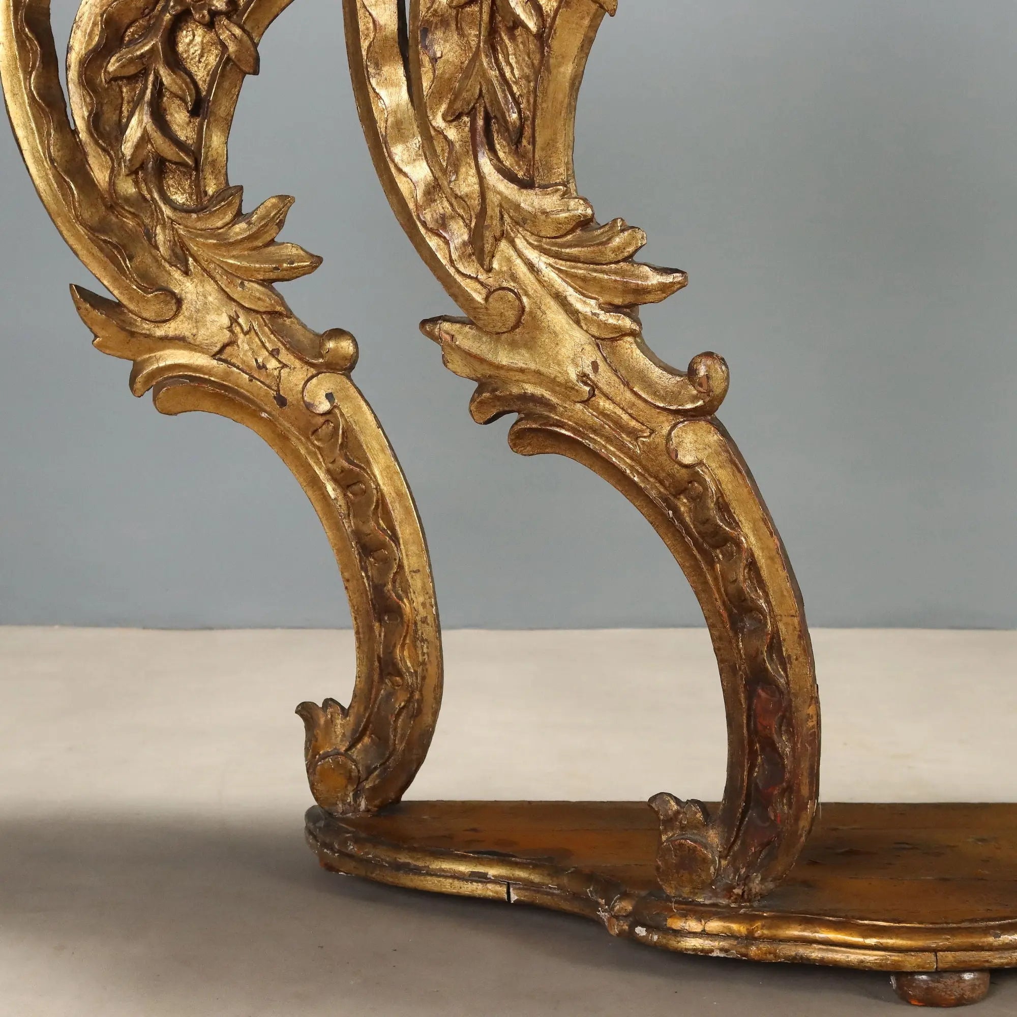 Antique Console Eclectic Carved Fir Gilded Italy XIX Century