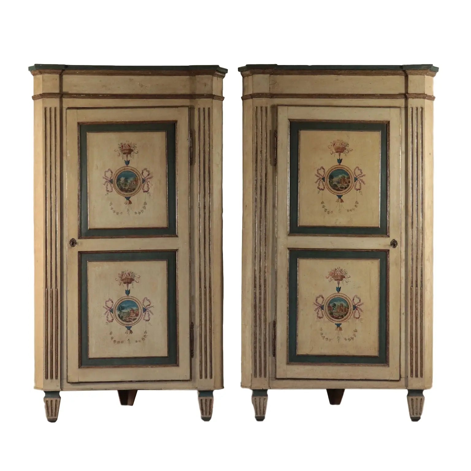 18th Century Italian Neoclassical Corner Cabinets
