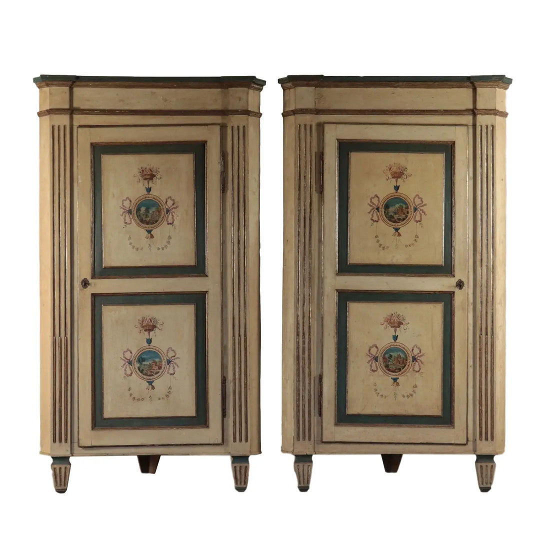 18th Century Italian Neoclassical Corner Cabinets