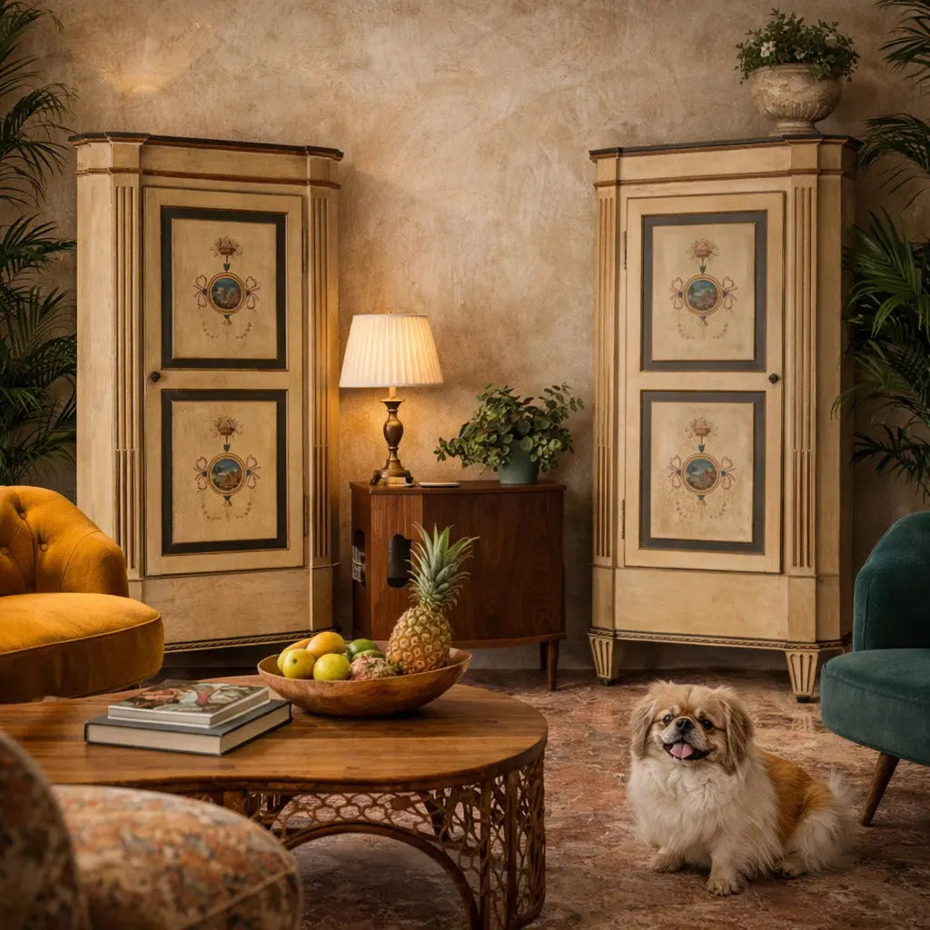Pair of Antique Corner Cabinets Poplar Piacenza Italy 18th Century - Italy Last Quarter XVIII Century | Antiques | 