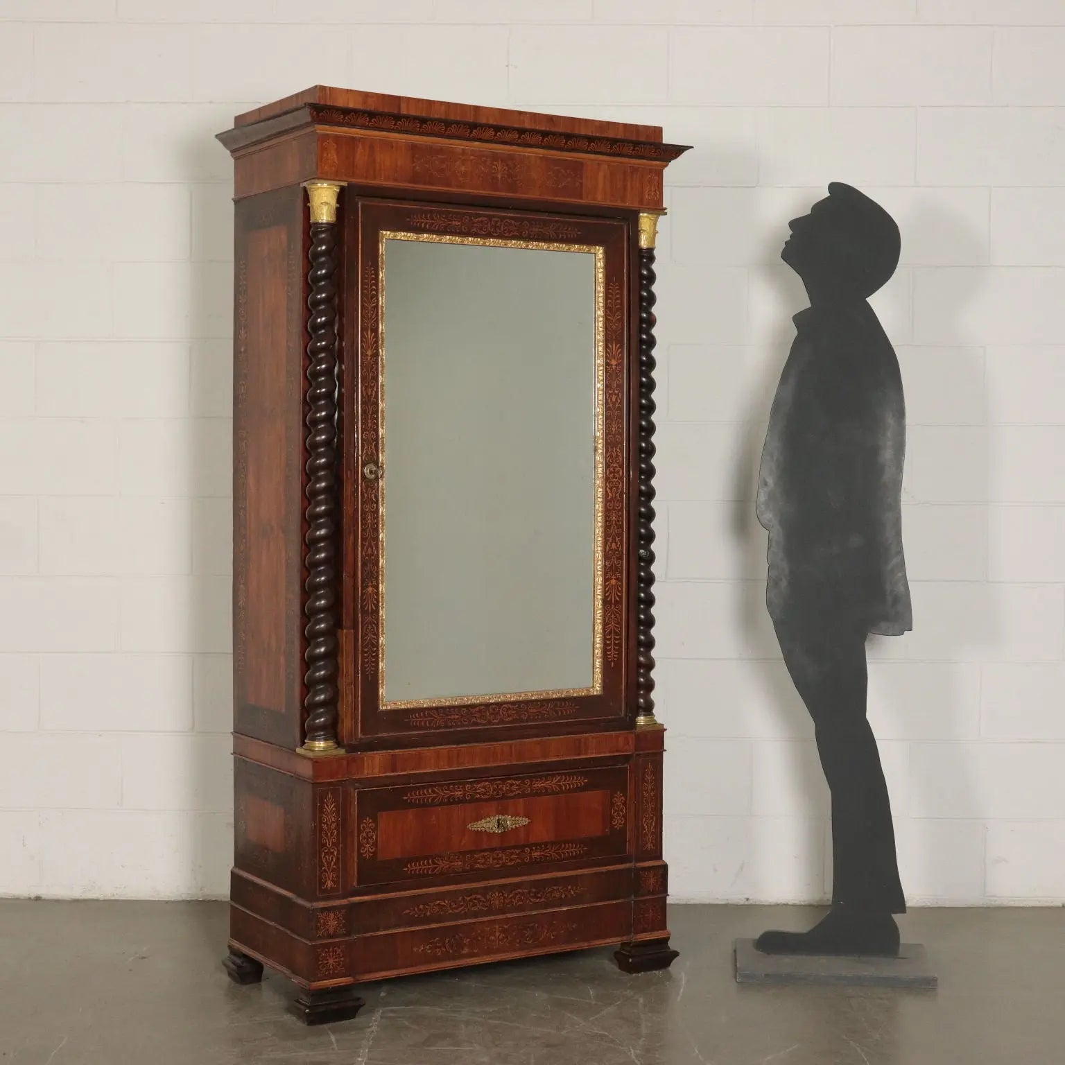 Carlo X Armoire with Bronzes and Inlays