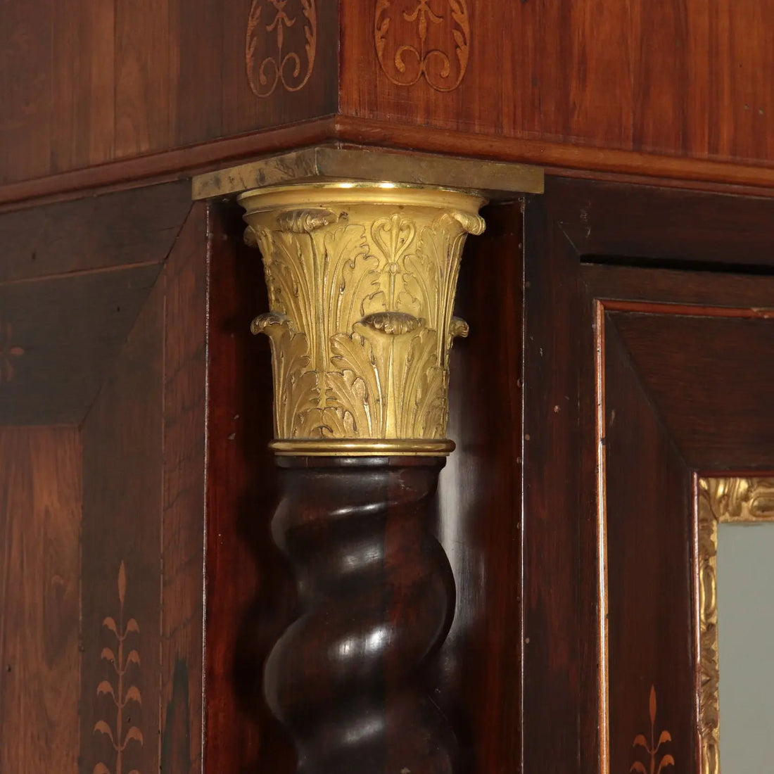 Carlo X Armoire with Bronzes and Inlays