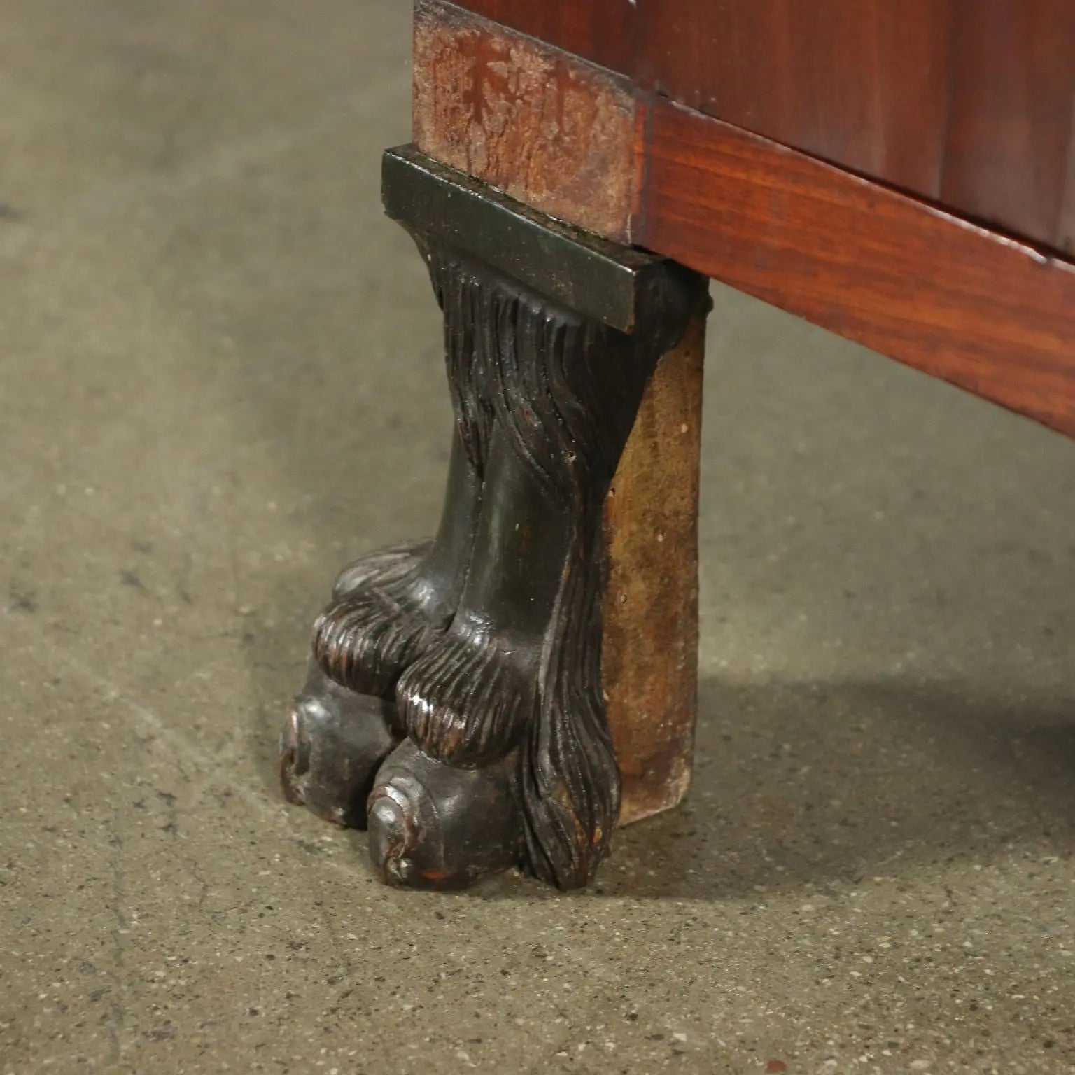 Antique Empire Desk Mahogany Chestnut Italy XIX Century