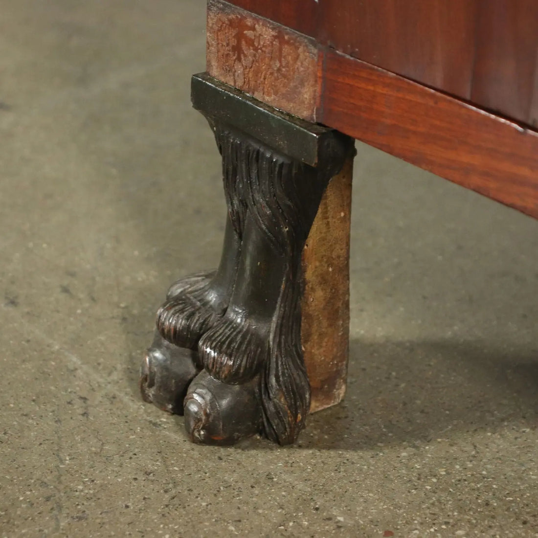 Antique Empire Desk Mahogany Chestnut Italy XIX Century