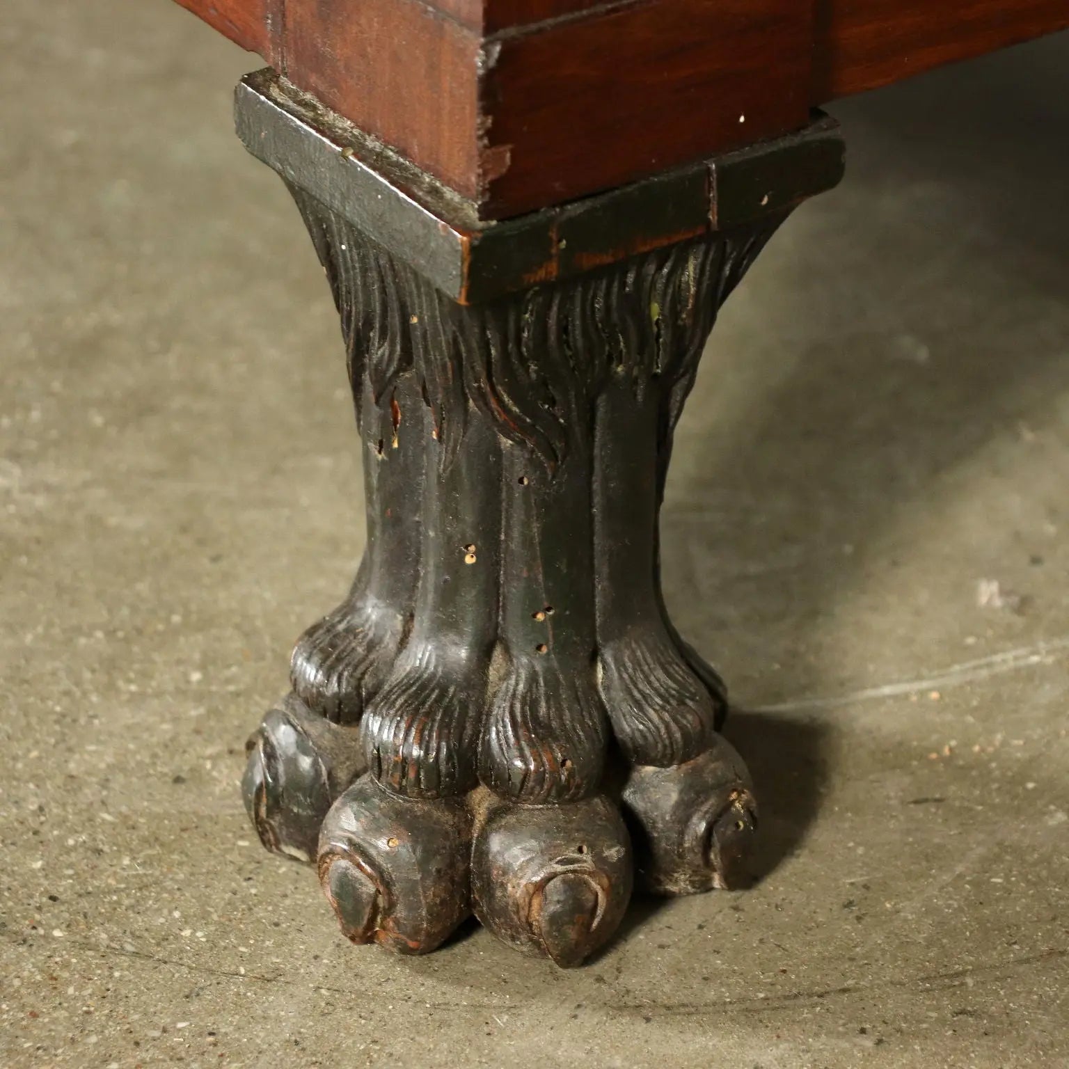 Antique Empire Desk Mahogany Chestnut Italy XIX Century