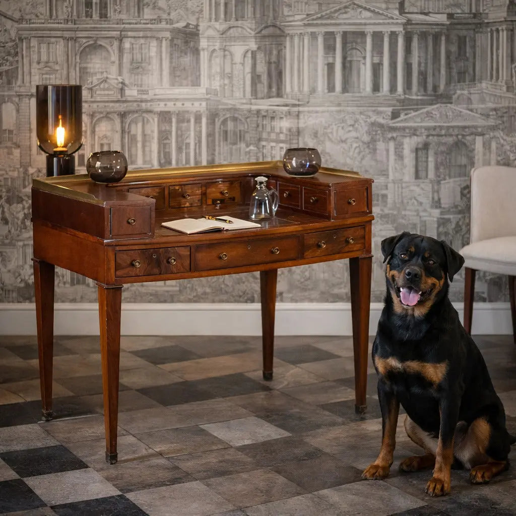 Ancient Writing Desk Carlton House Desk George III '800 Mahogany Brass - England First quarter of the 19th century George III | Antiques | Desks & Writing Desks