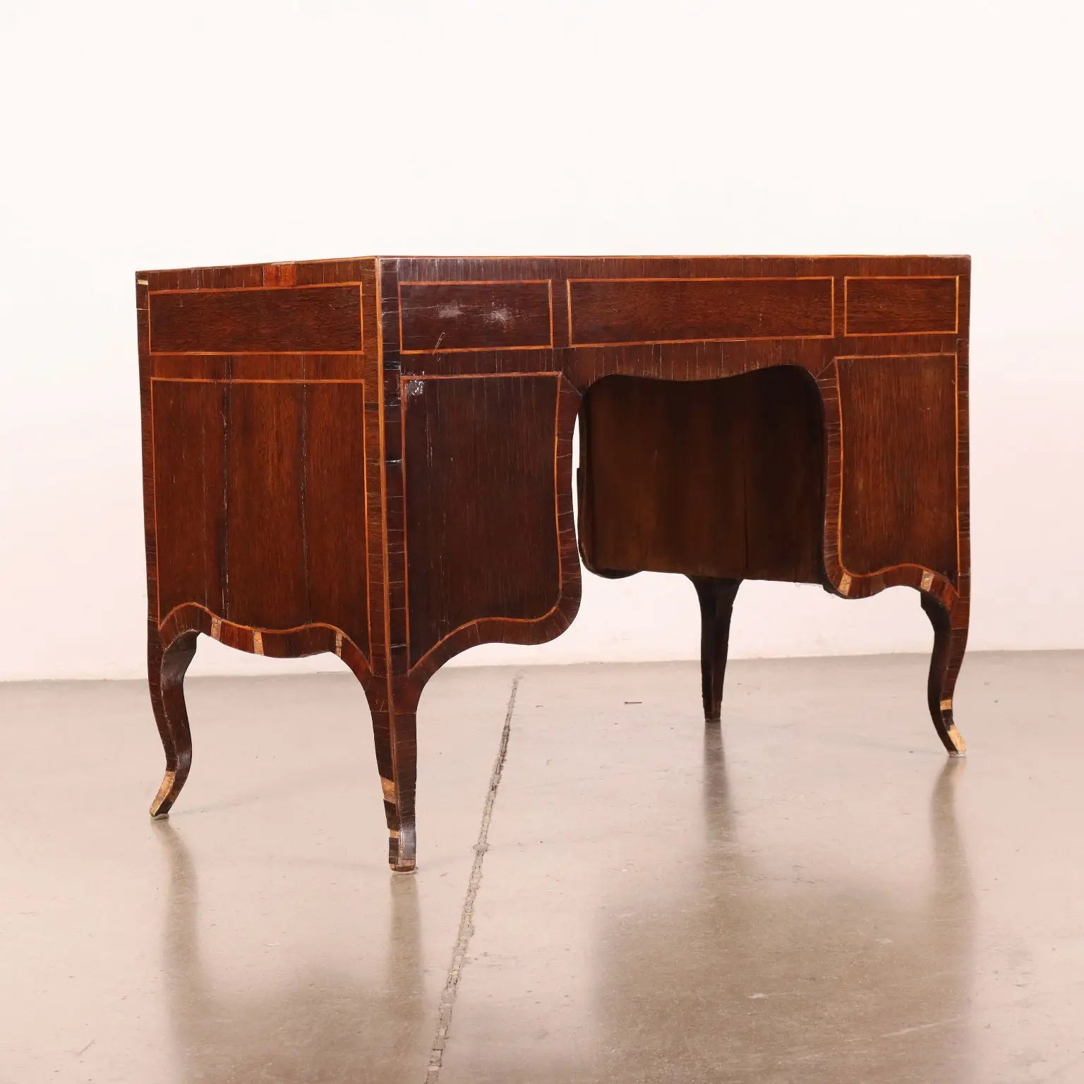 Ancient Neoclassical Writing Desk '700 Exotic Wood Veneer Silver Fir - Italy, Third Quarter of the XVIII Century | Antiques | Desks & Writing Desks