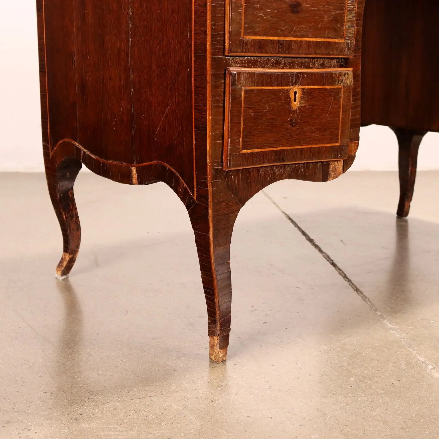 Ancient Neoclassical Writing Desk '700 Exotic Wood Veneer Silver Fir - Italy, Third Quarter of the XVIII Century | Antiques | Desks & Writing Desks