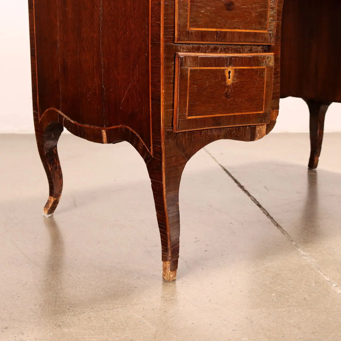 Ancient Neoclassical Writing Desk '700 Exotic Wood Veneer Silver Fir - Italy, Third Quarter of the XVIII Century | Antiques | Desks & Writing Desks