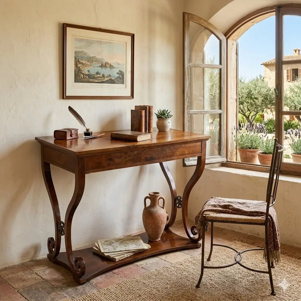 Antique Writing Desk Walnut Drawers Italy Late XIX Century - Italy, Late XIX Century | Antiques | Desks & Writing Desks