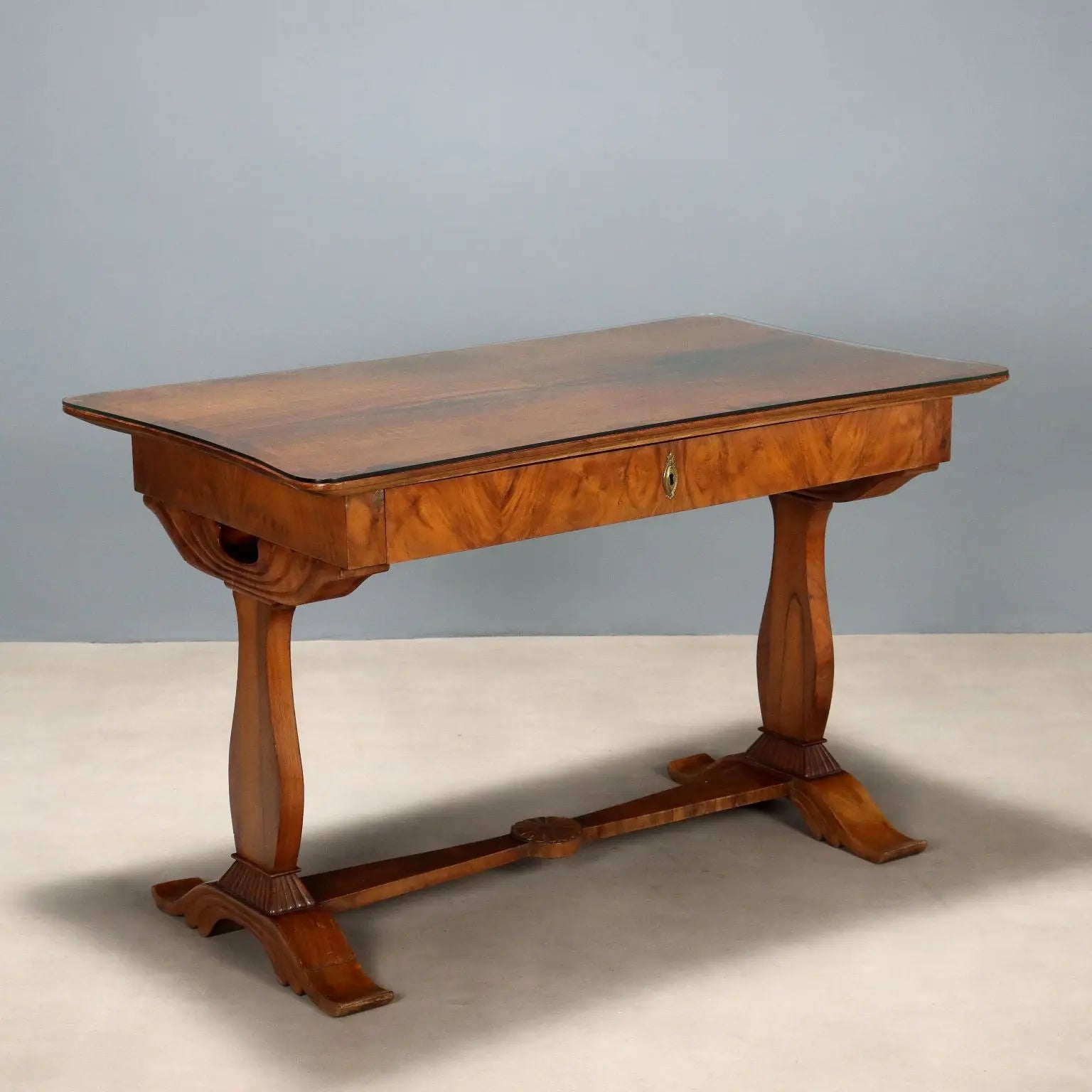 Biedermeier Walnut Desk - Austria 19th Century
