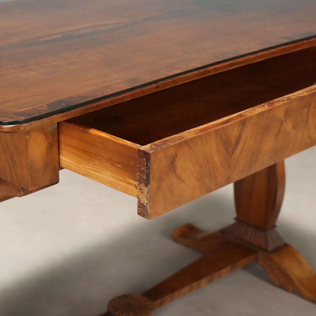 Biedermeier Walnut Desk - Austria 19th Century