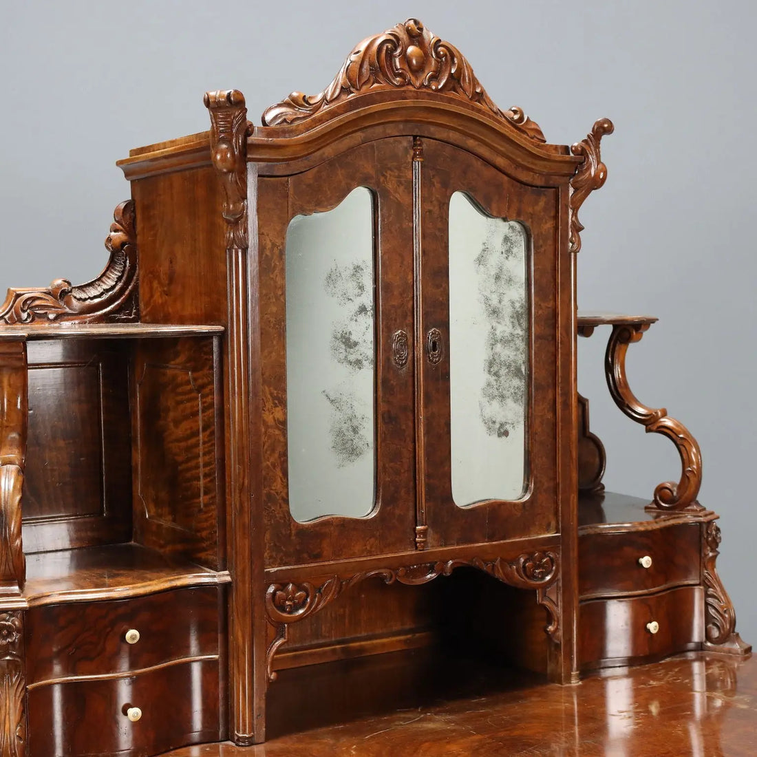 Antique Writing Desk Walnut Louis Philippe 5 Drawers XIX Century - Italy, XIX Century | Antiques | Desks & Writing Desks