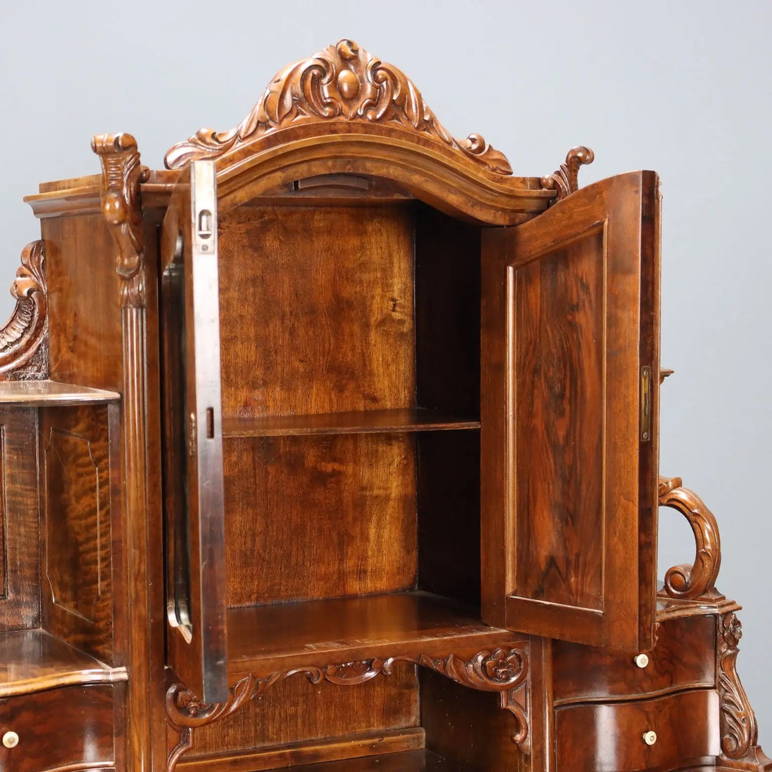 Antique Writing Desk Walnut Louis Philippe 5 Drawers XIX Century - Italy, XIX Century | Antiques | Desks & Writing Desks