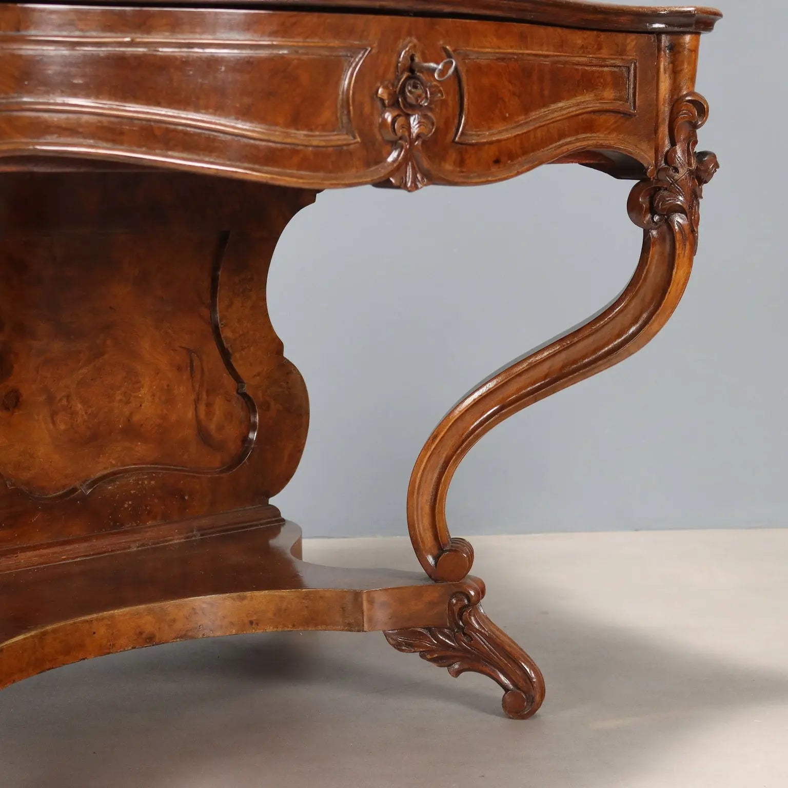 Antique Writing Desk Walnut Louis Philippe 5 Drawers XIX Century - Italy, XIX Century | Antiques | Desks & Writing Desks