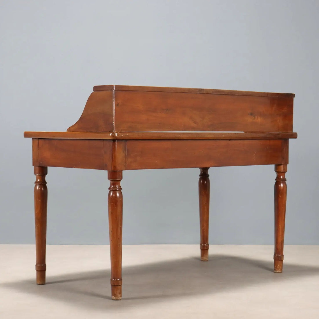 Antique Desk Walnut Green Leather Drawers Italy XIX Century - Piedmont, XIX Century | Antiques | Desks & Writing Desks