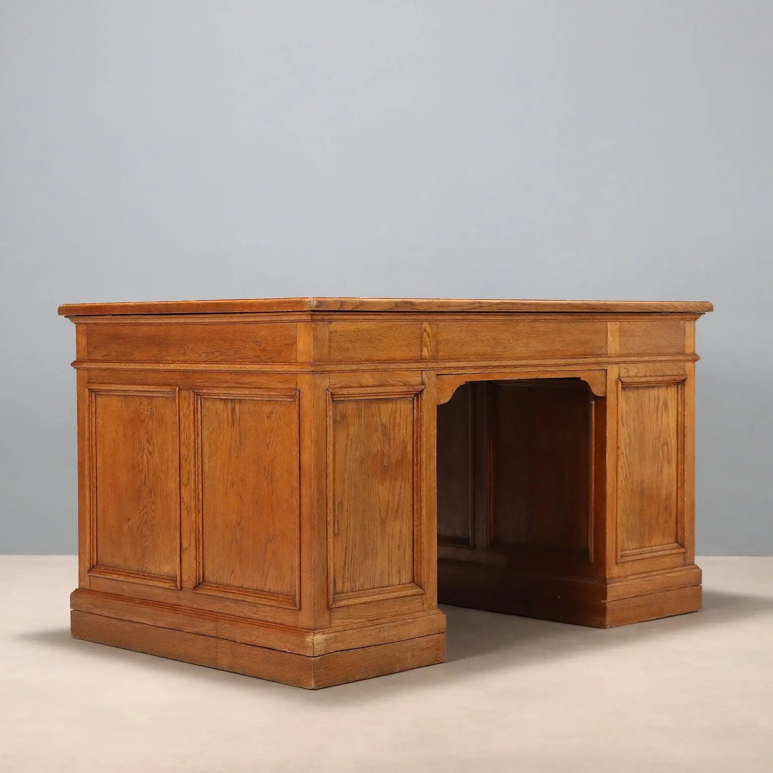 Antique Writing Desk Oak Leather 3 Drawers Italy XIX Century - Italy, Early XIX Century | Antiques | Desks & Writing Desks