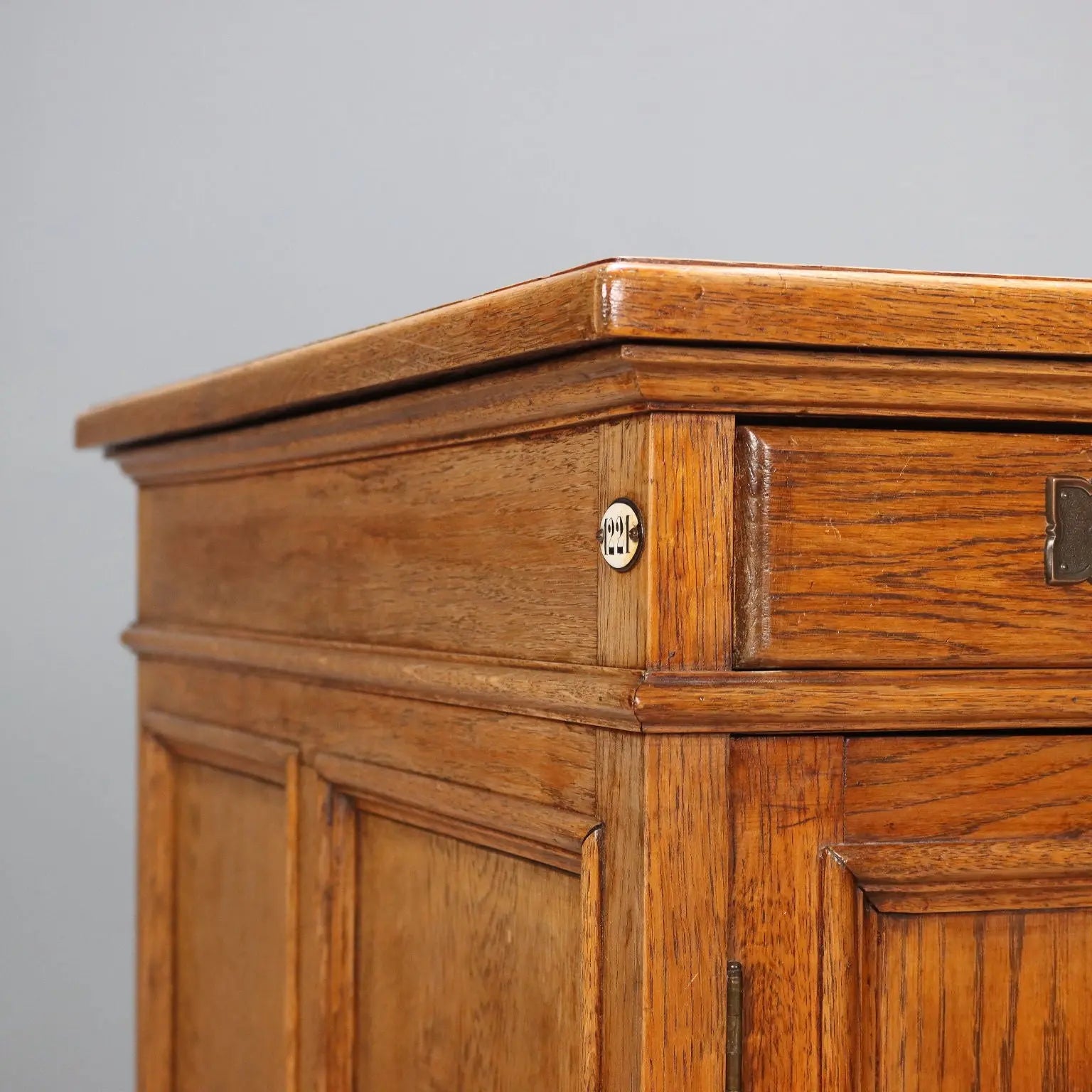 Antique Writing Desk Oak Leather 3 Drawers Italy XIX Century - Italy, Early XIX Century | Antiques | Desks & Writing Desks