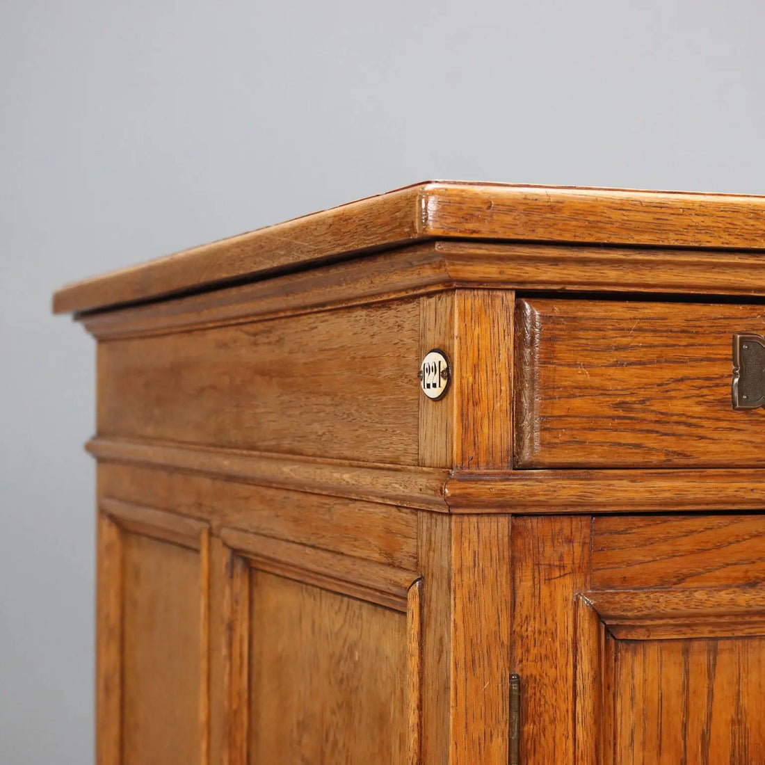 Antique Writing Desk Oak Leather 3 Drawers Italy XIX Century - Italy, Early XIX Century | Antiques | Desks & Writing Desks